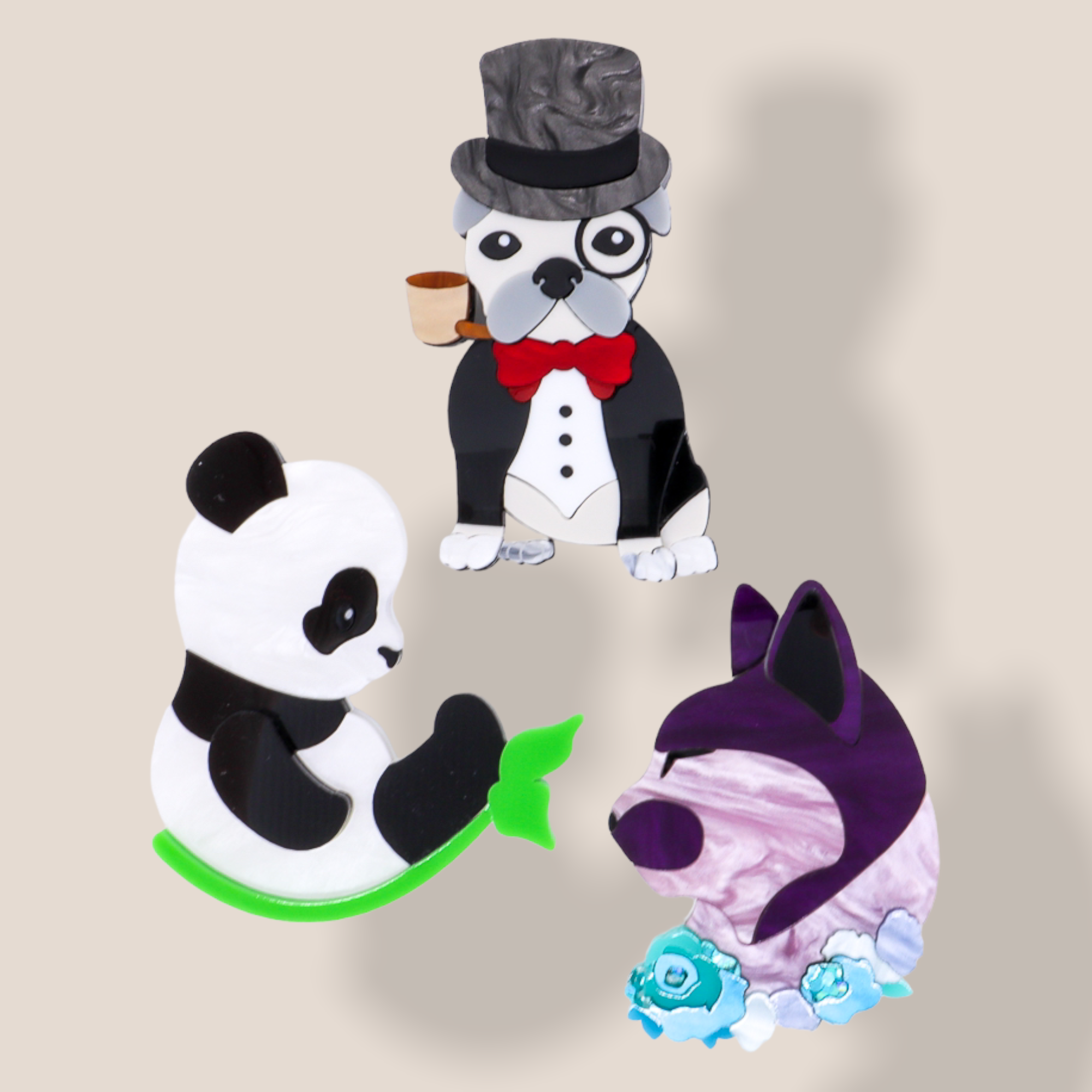 Danilova Jewellery, Deer Arrow, Acrylic Plastic Brooch11.PNG