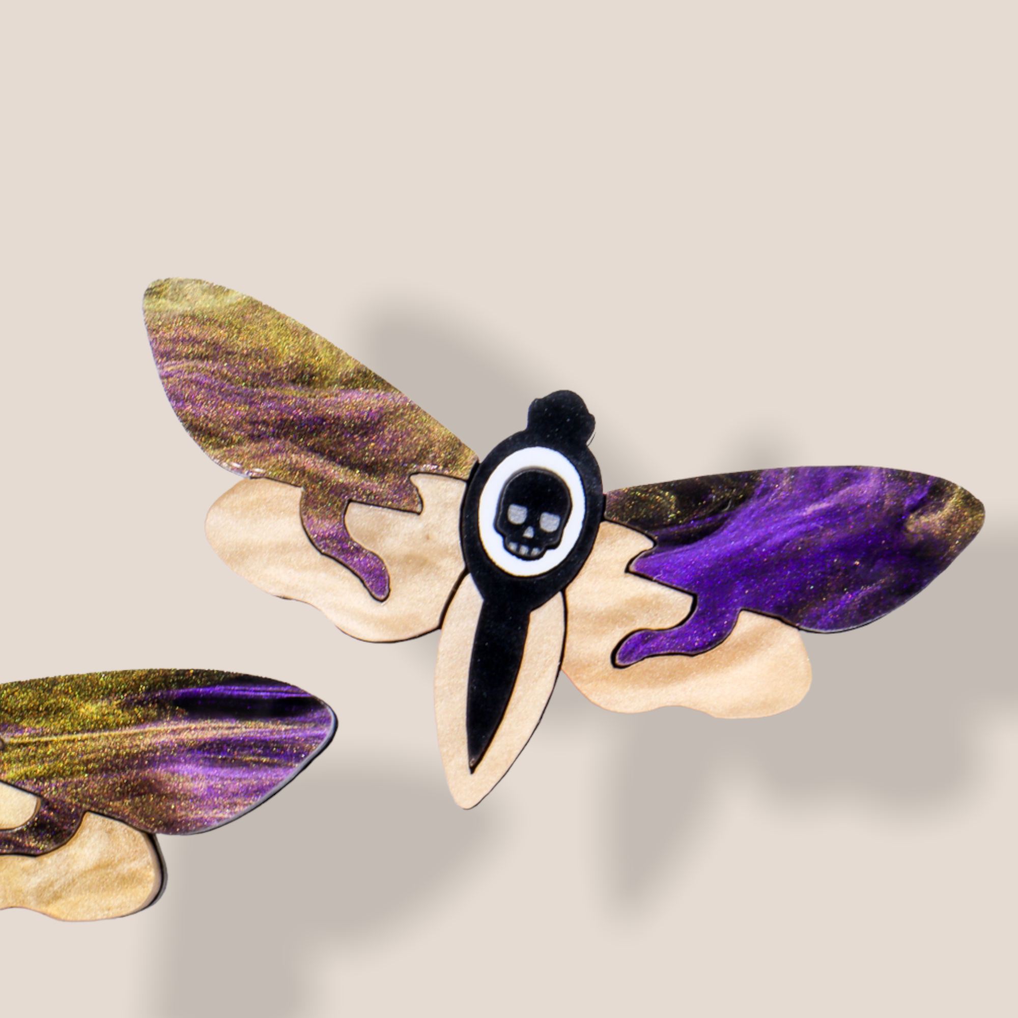 Danilova Jewellery, Deer Arrow, Acrylic Plastic Brooch5.PNG