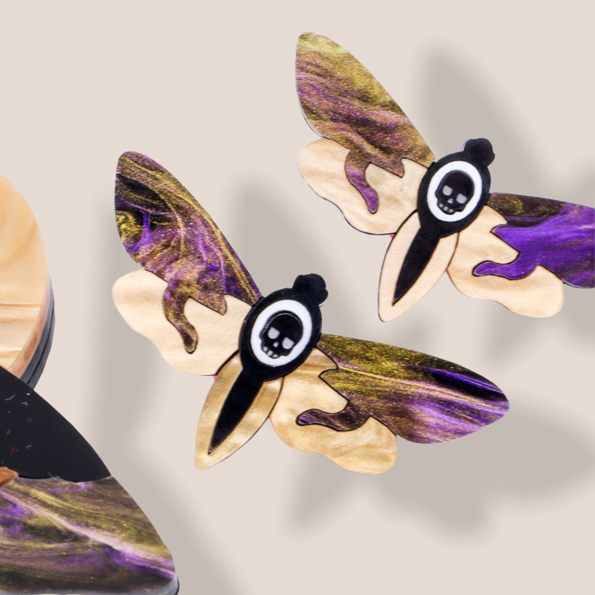 Danilova Jewellery, Deer Arrow, Acrylic Plastic Brooch2.PNG