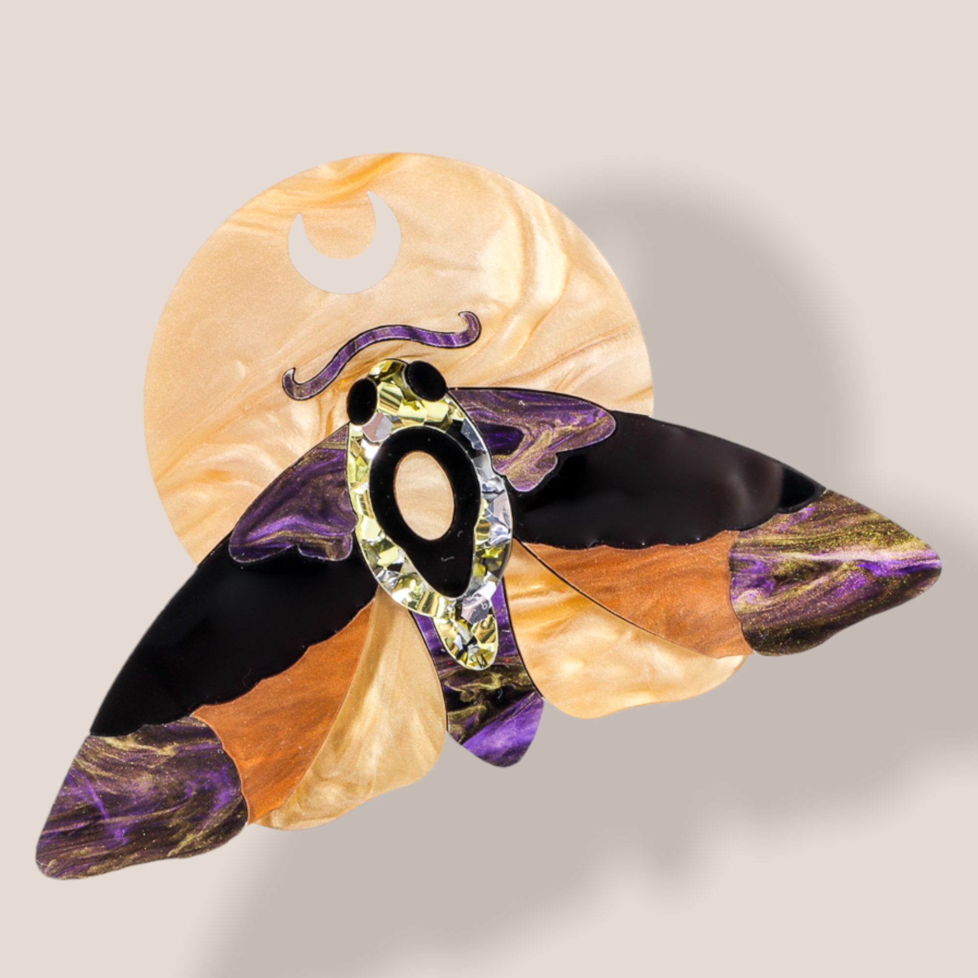 Danilova Jewellery, Deer Arrow, Acrylic Plastic Brooch2.PNG