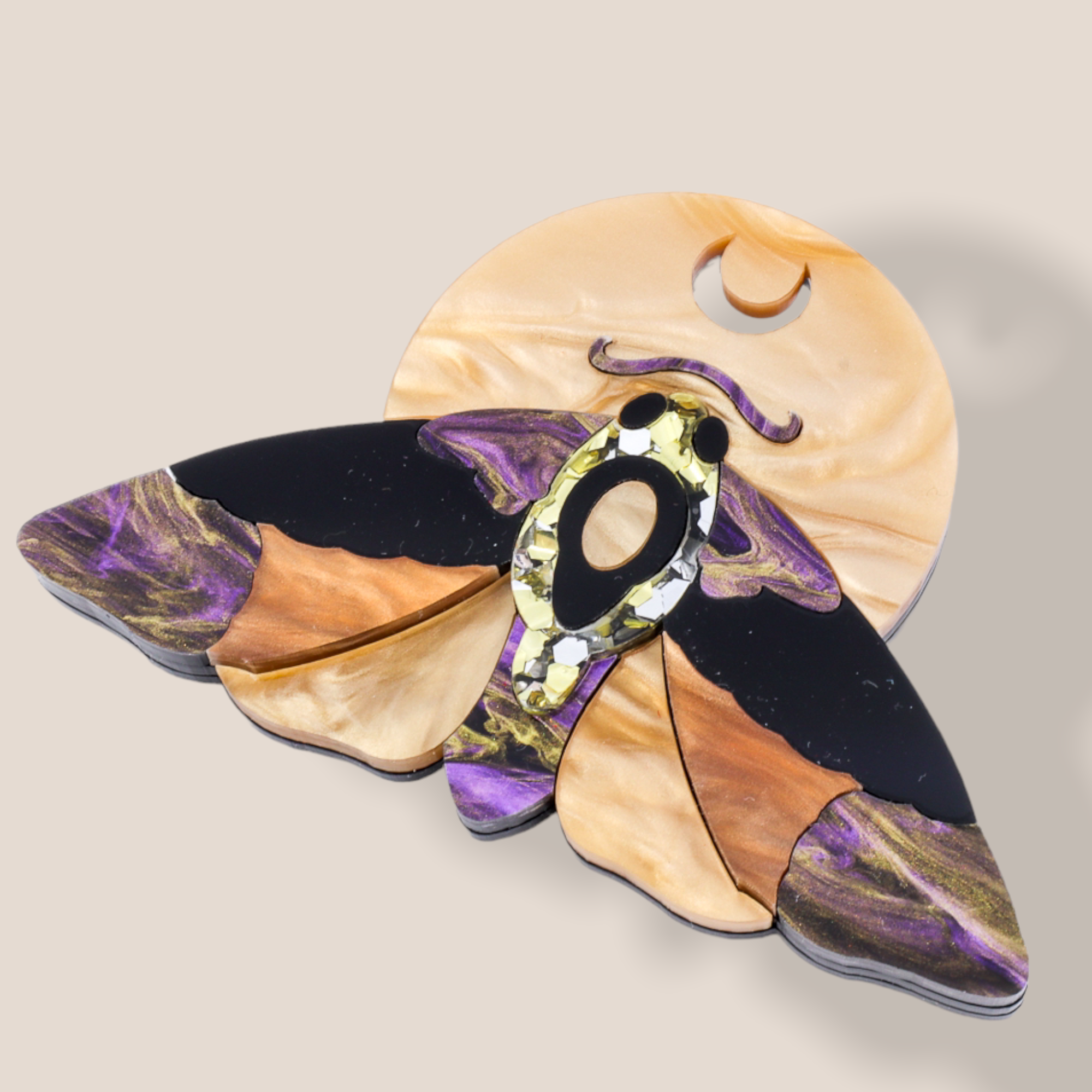 Danilova Jewellery, Deer Arrow, Acrylic Plastic Brooch6.PNG