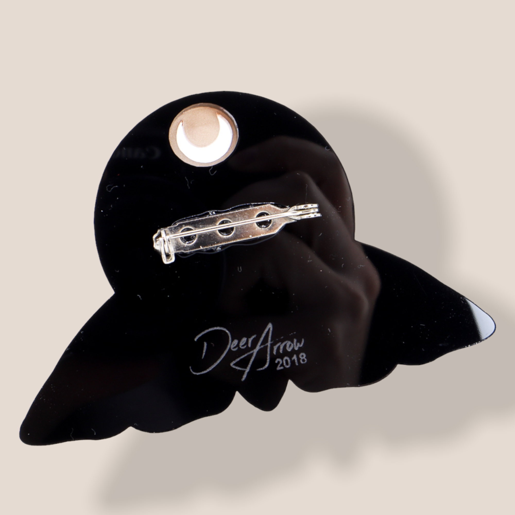 Danilova Jewellery, Deer Arrow, Acrylic Plastic Brooch9.PNG