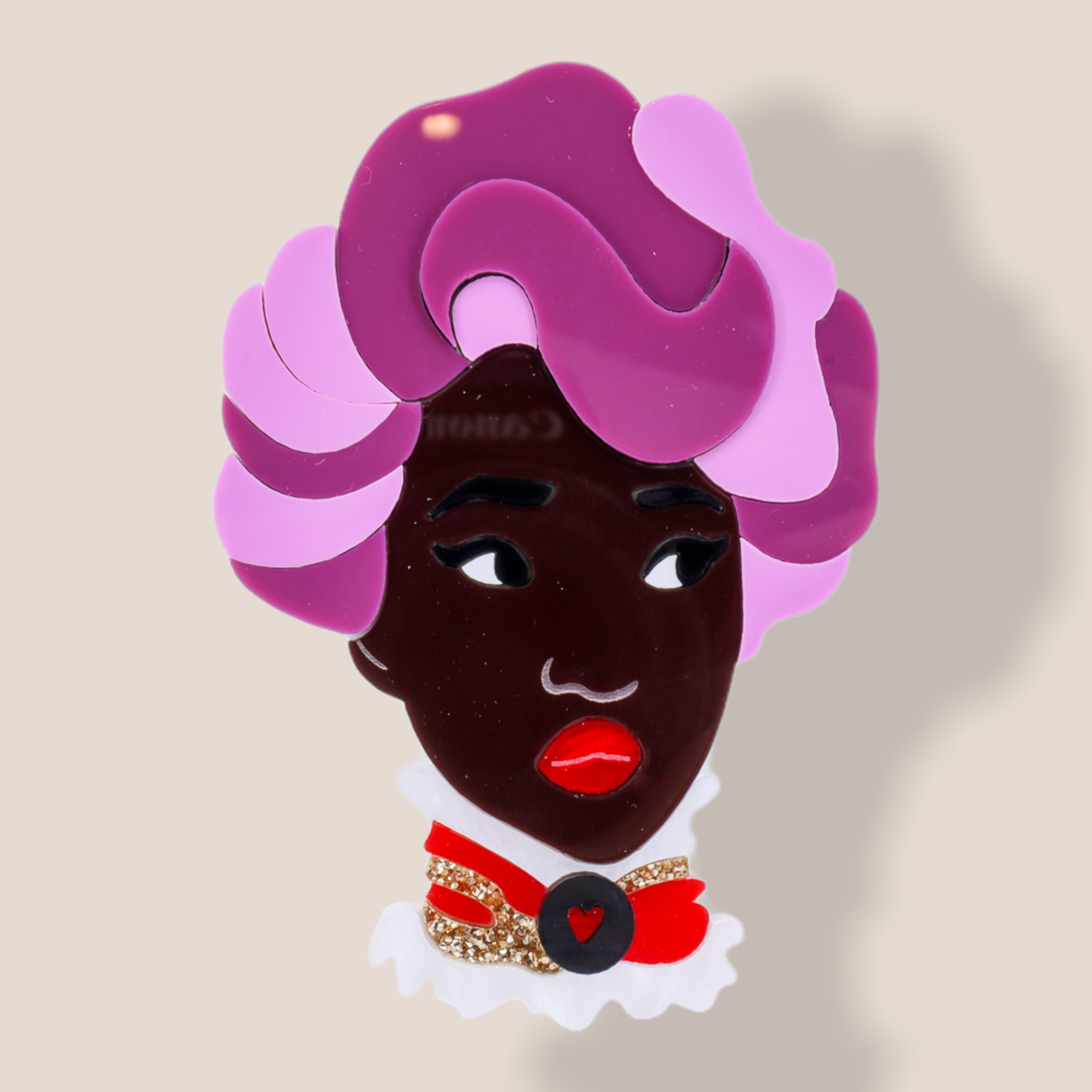 Danilova Jewellery, Deer Arrow, Acrylic Plastic Brooch1.PNG