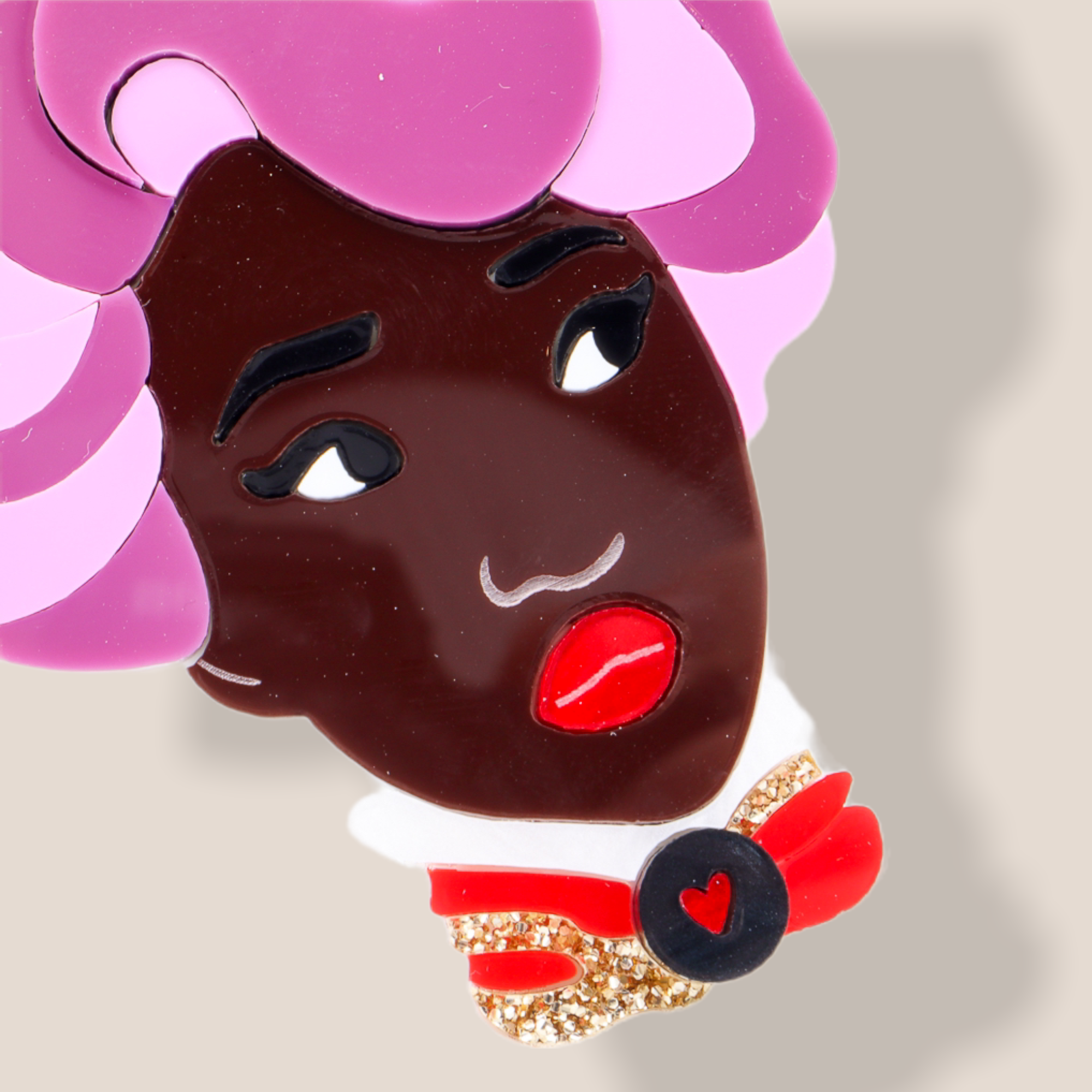 Danilova Jewellery, Deer Arrow, Acrylic Plastic Brooch3.PNG