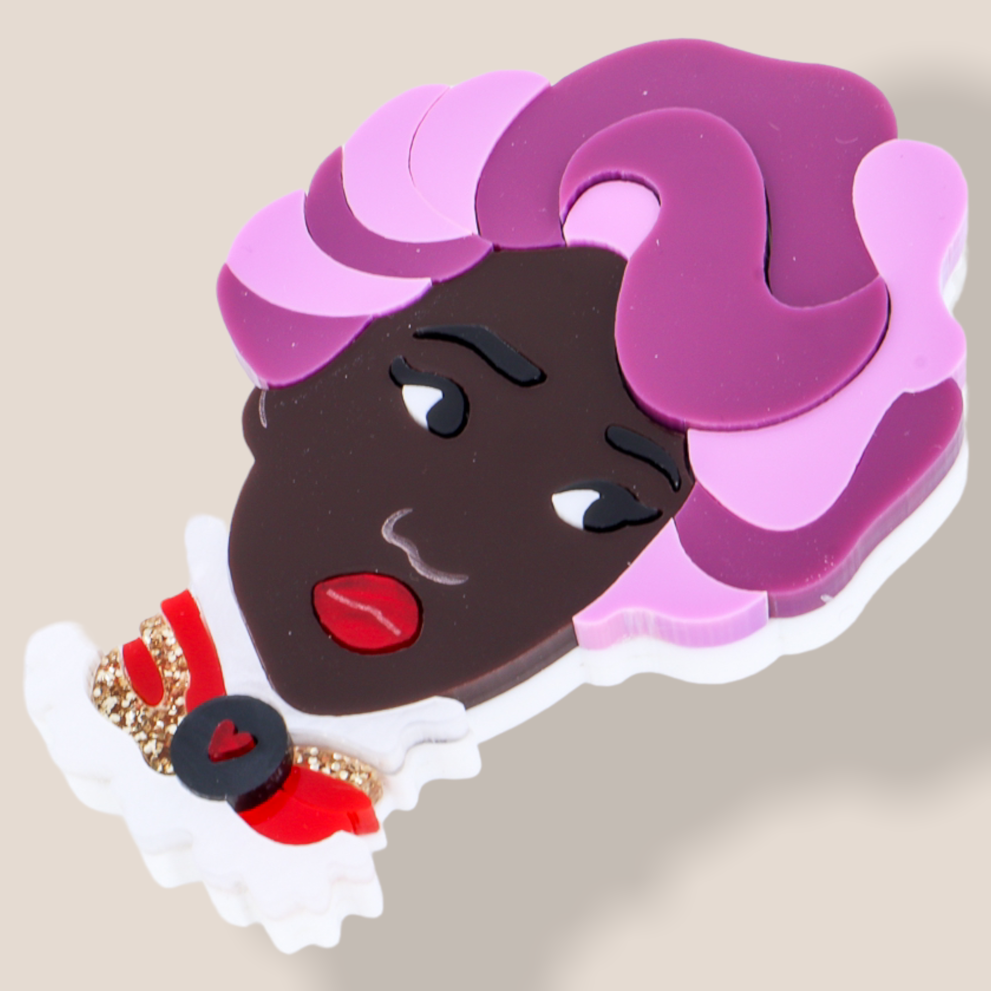 Danilova Jewellery, Deer Arrow, Acrylic Plastic Brooch9.PNG