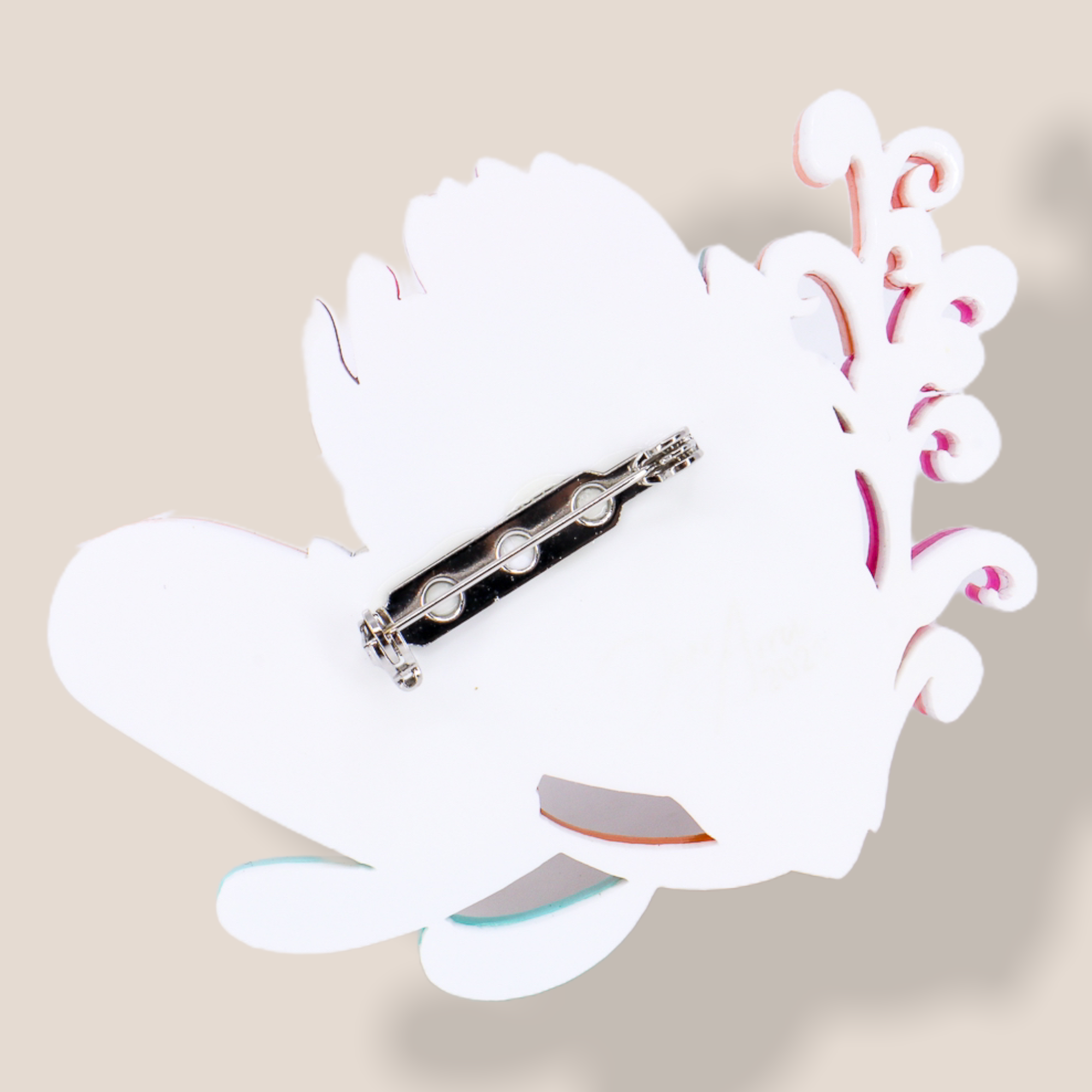 Danilova Jewellery, Deer Arrow, Acrylic Plastic Brooch5.PNG