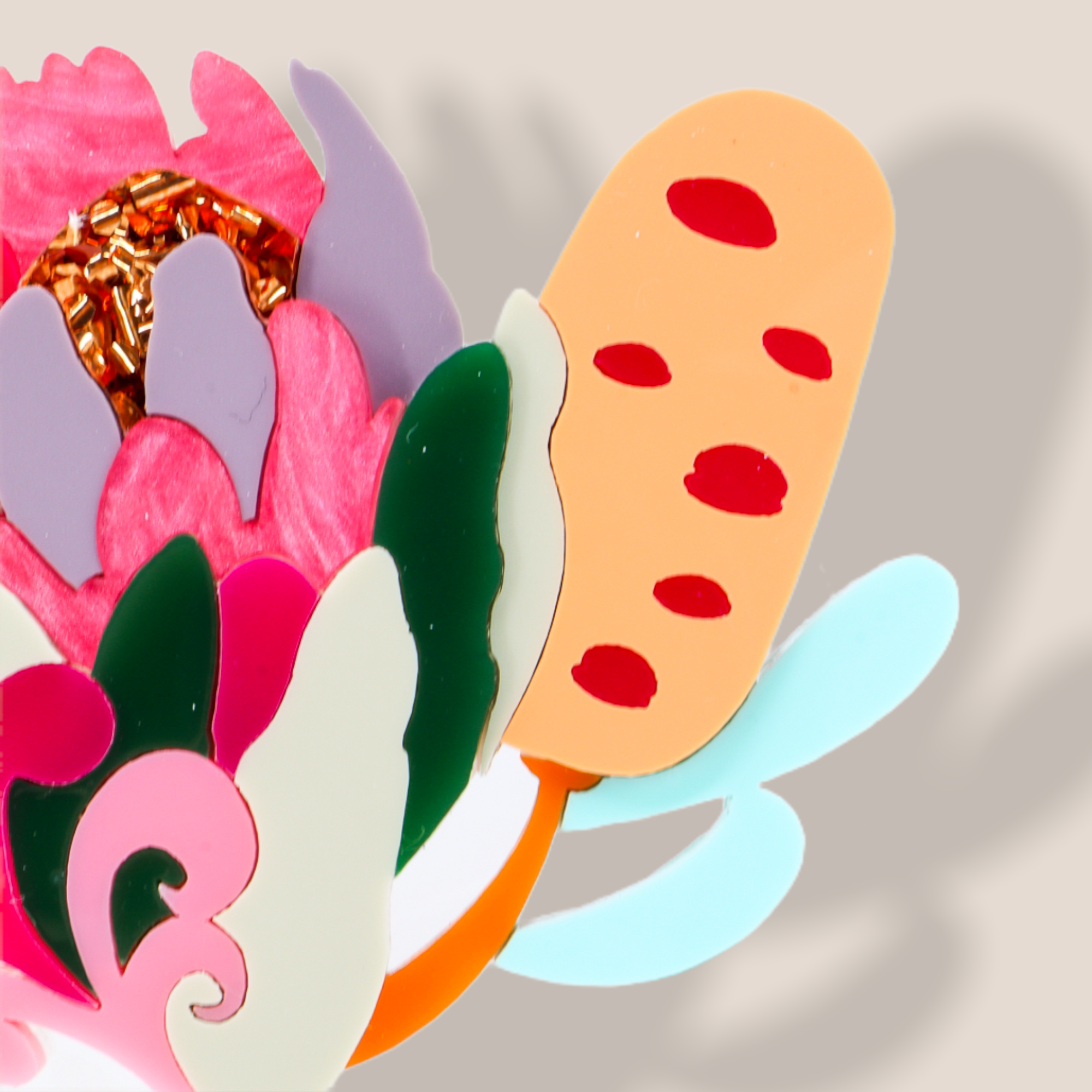 Danilova Jewellery, Deer Arrow, Acrylic Plastic Brooch3.PNG