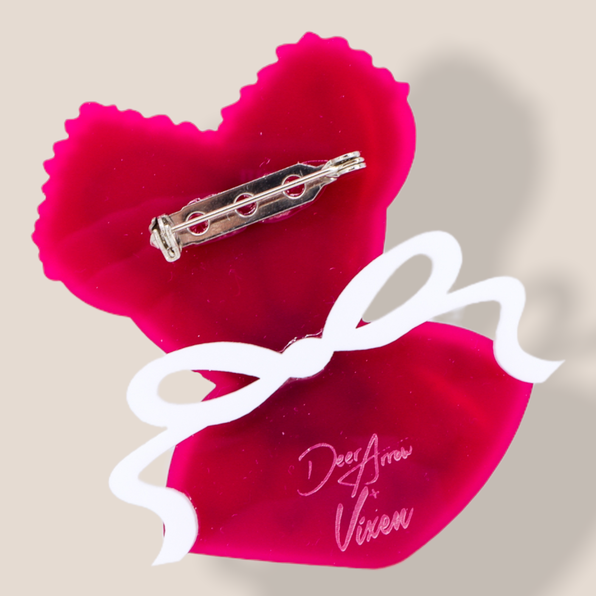 Danilova Jewellery, Deer Arrow, Acrylic Plastic Brooch6.PNG