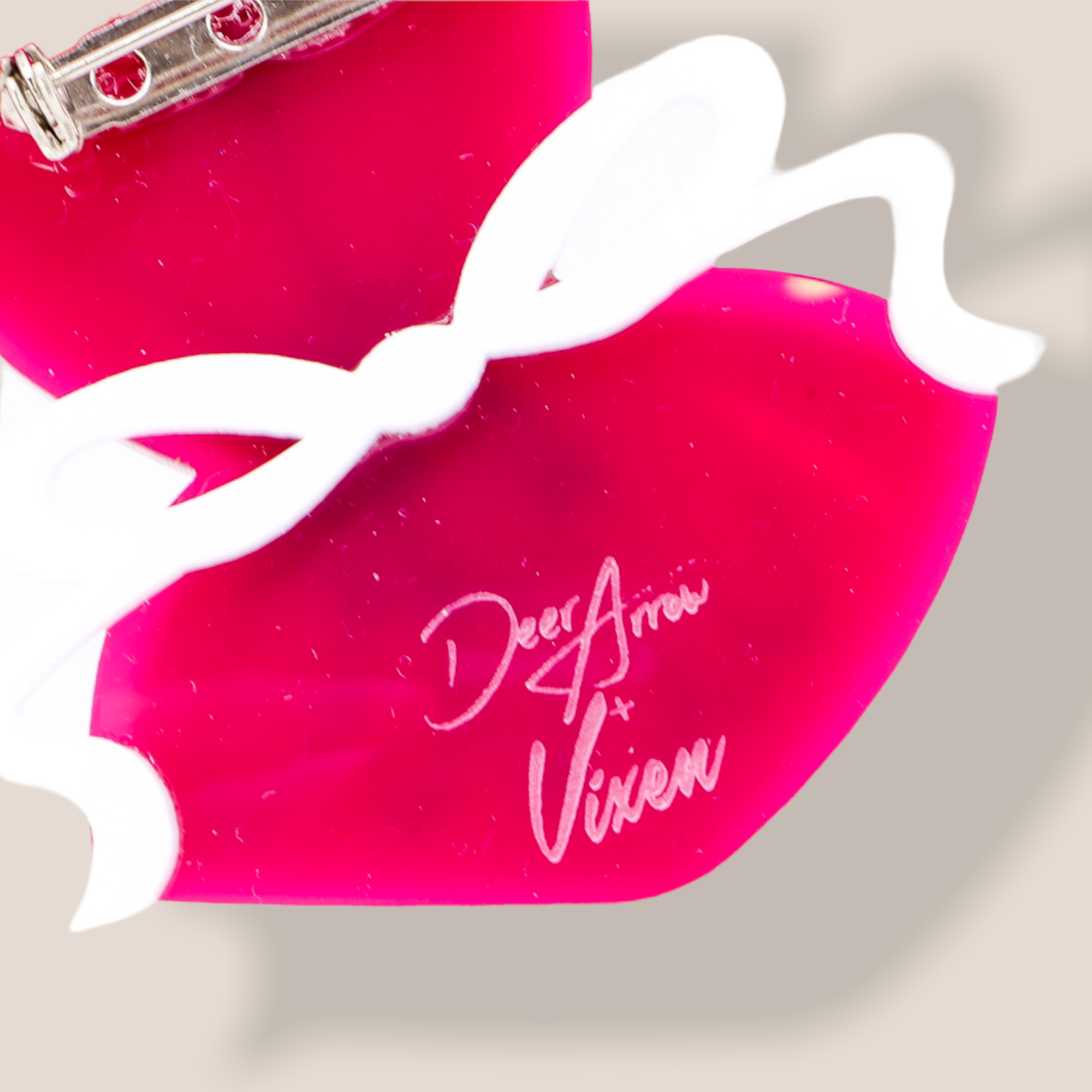 Danilova Jewellery, Deer Arrow, Acrylic Plastic Brooch7.PNG