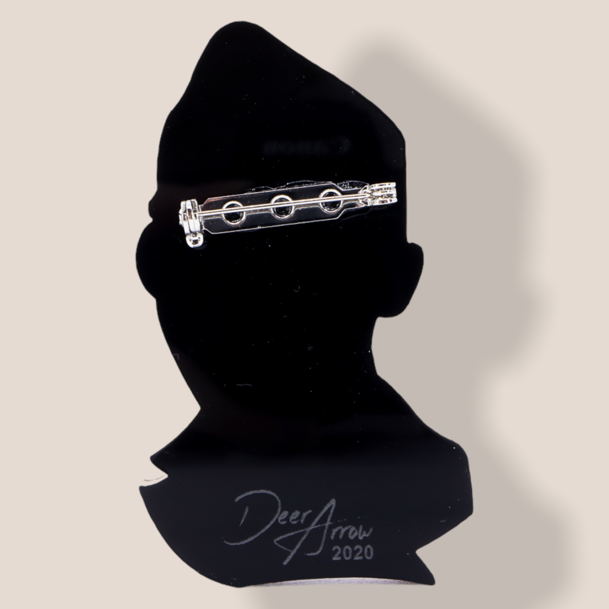 Danilova Jewellery, Deer Arrow, Acrylic Plastic Brooch5.PNG