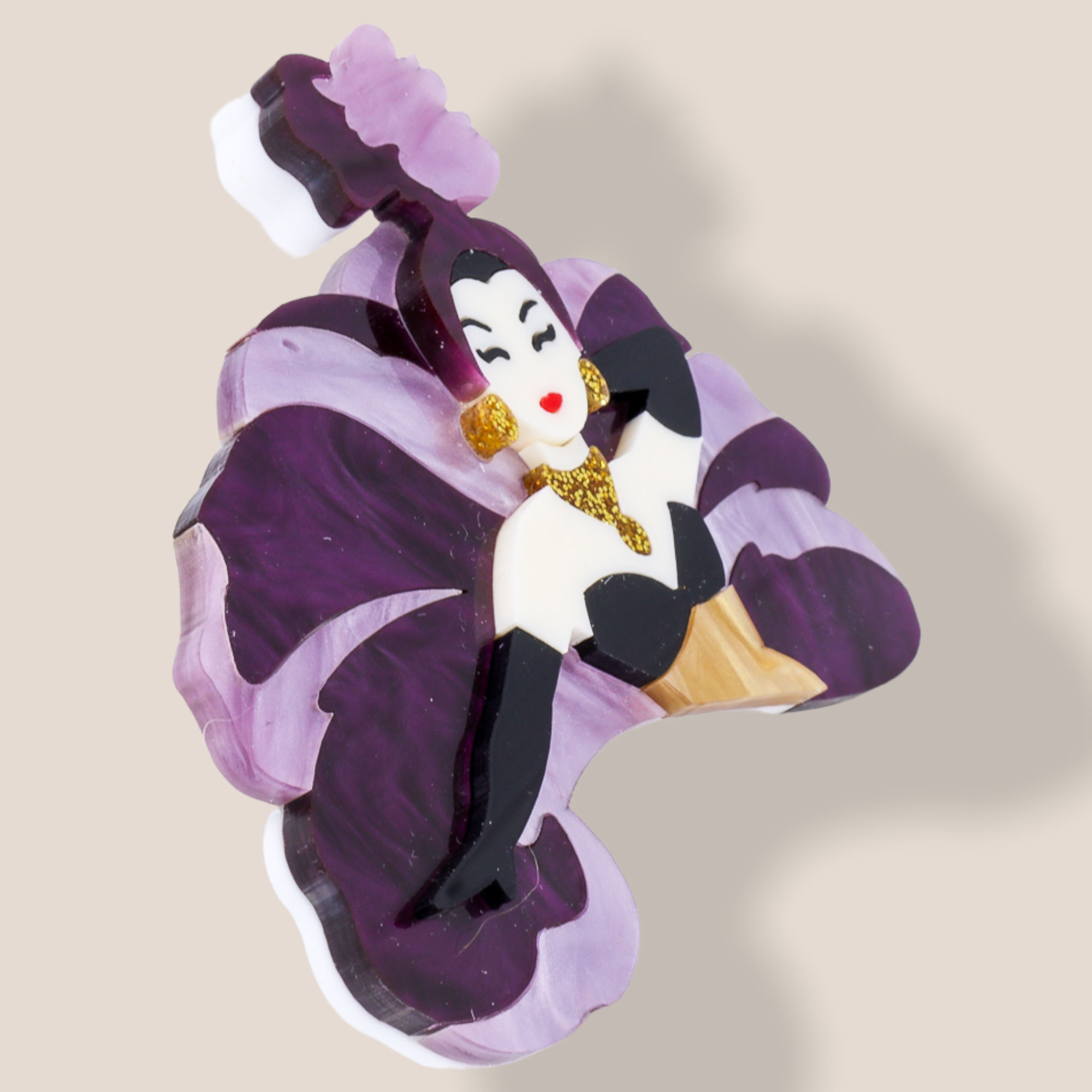 Danilova Jewellery, Deer Arrow, Acrylic Plastic Brooch6.PNG