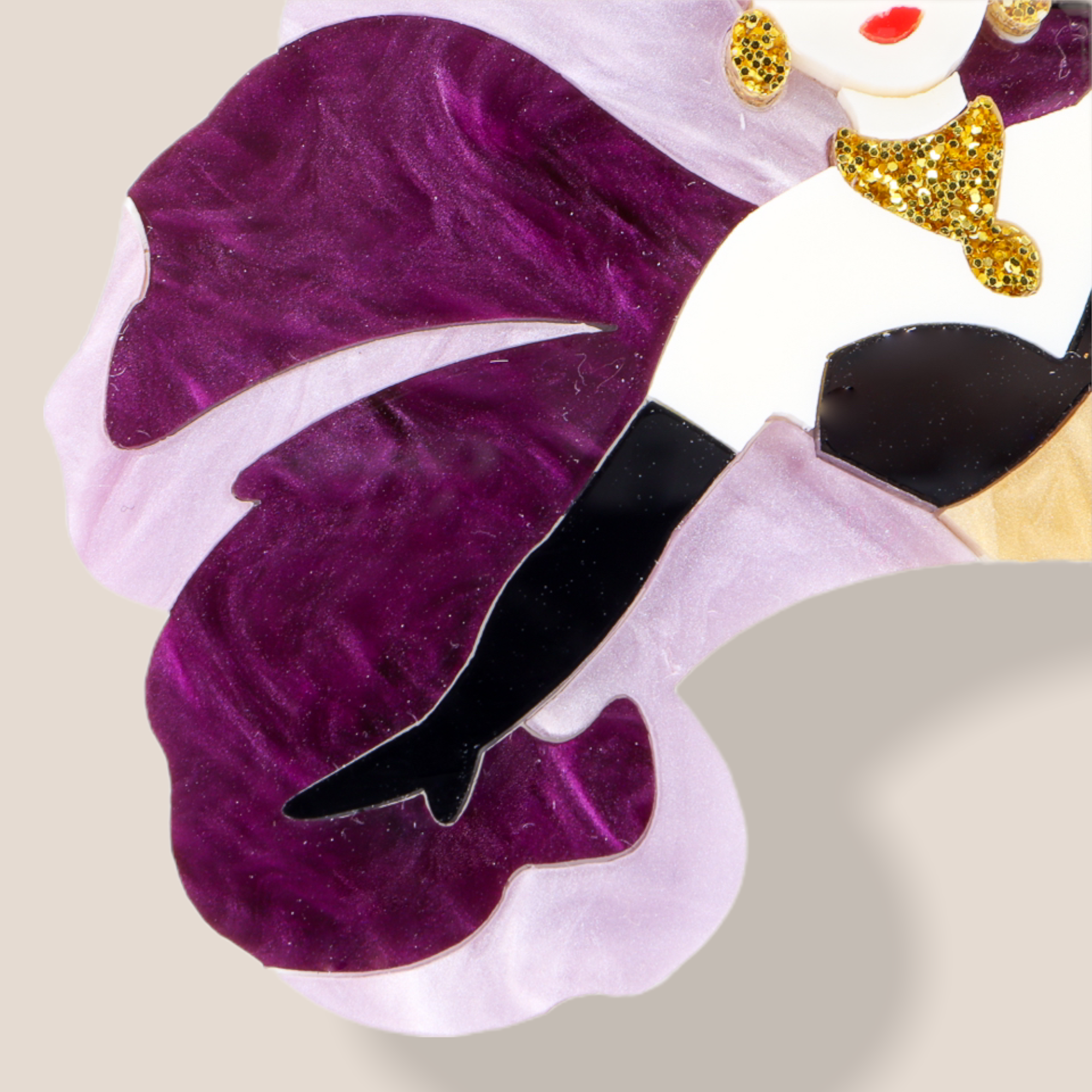 Danilova Jewellery, Deer Arrow, Acrylic Plastic Brooch5.PNG