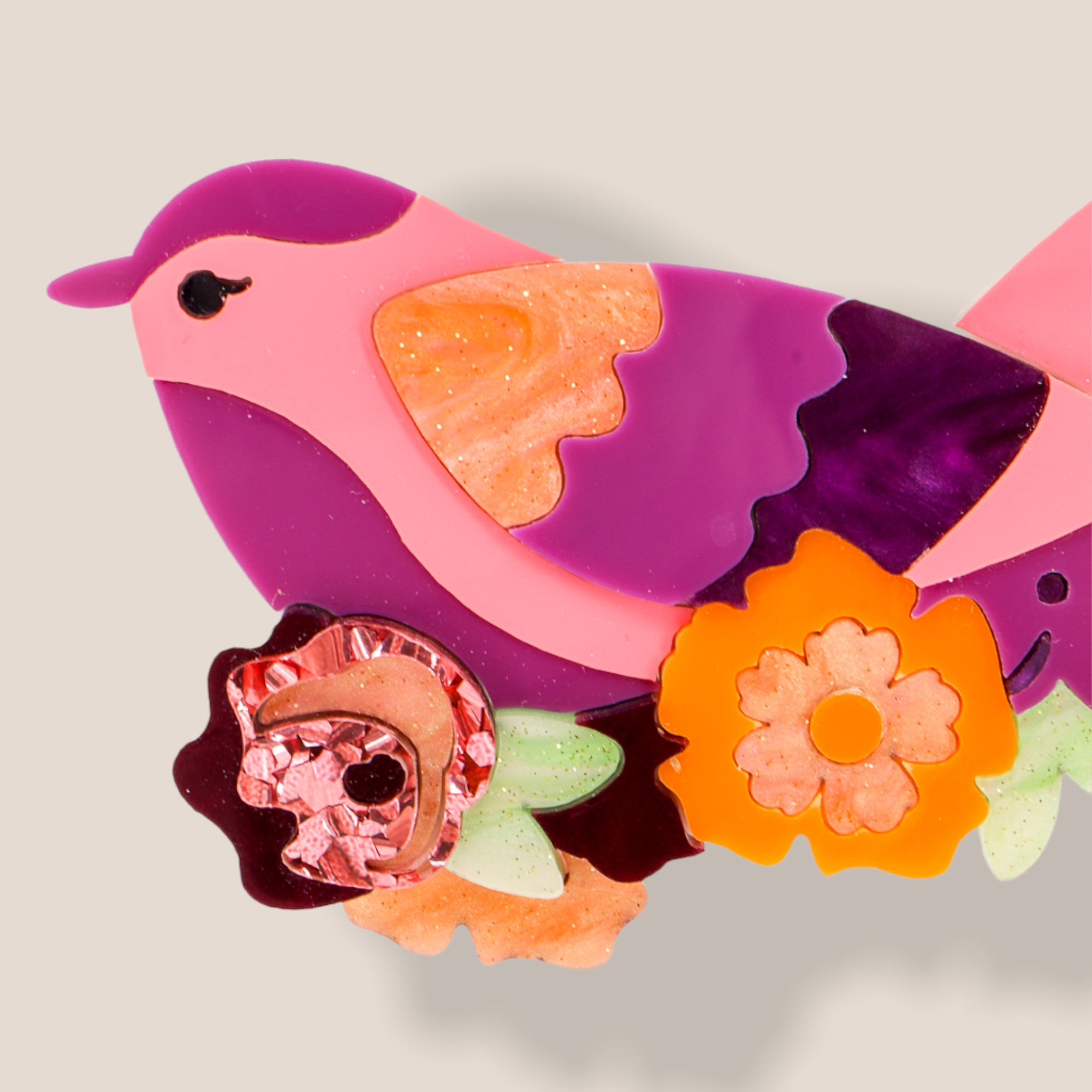 Danilova Jewellery, Deer Arrow, Acrylic Plastic Brooch3.PNG