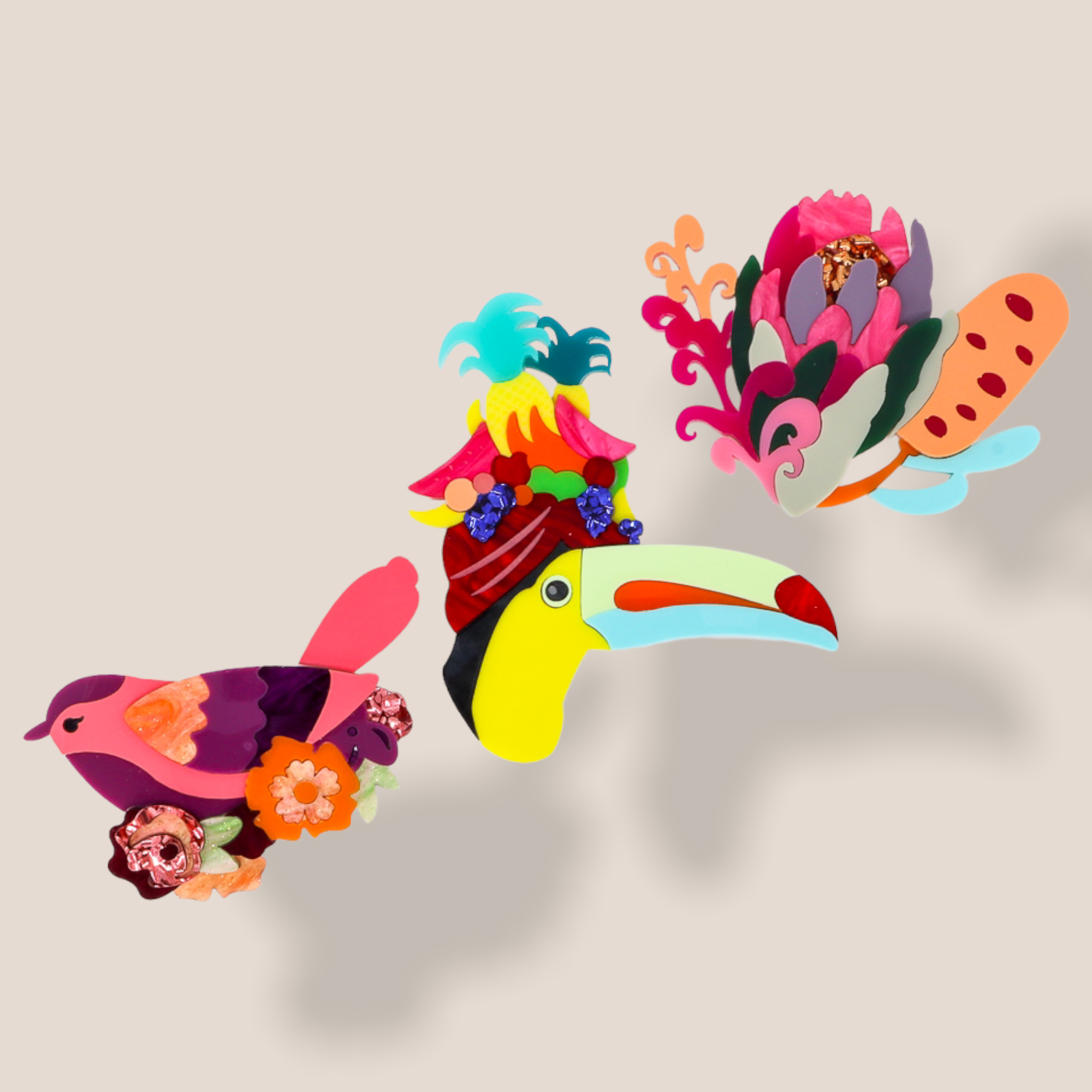 Danilova Jewellery, Deer Arrow, Acrylic Plastic Brooch15.PNG