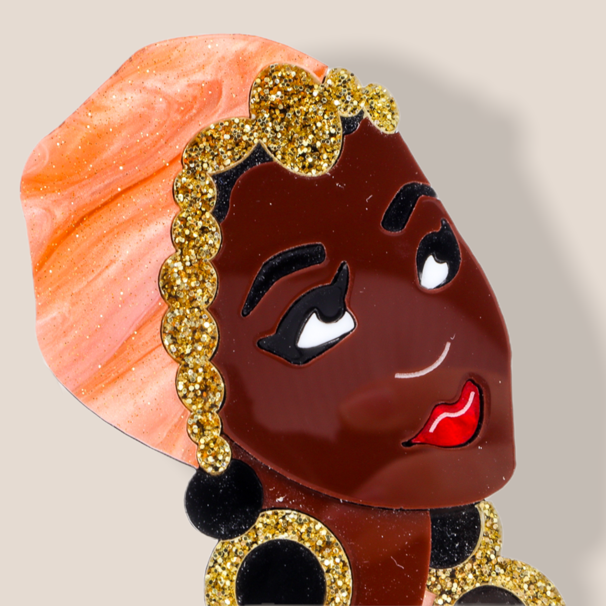 Danilova Jewellery, Deer Arrow, Acrylic Plastic Brooch3.PNG