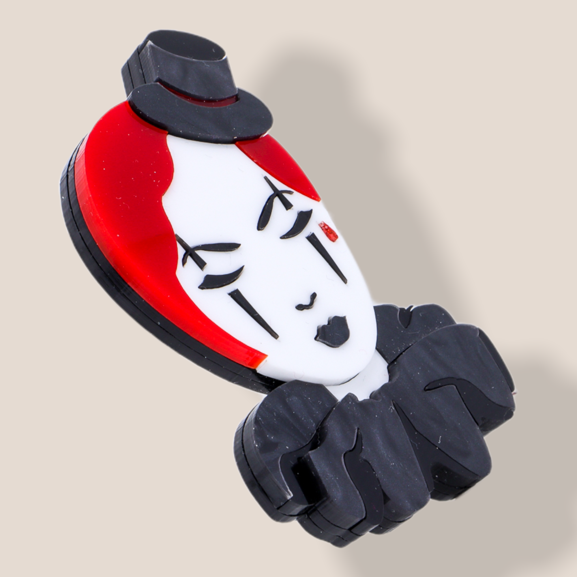 Danilova Jewellery, Deer Arrow, Acrylic Plastic Brooch5.PNG