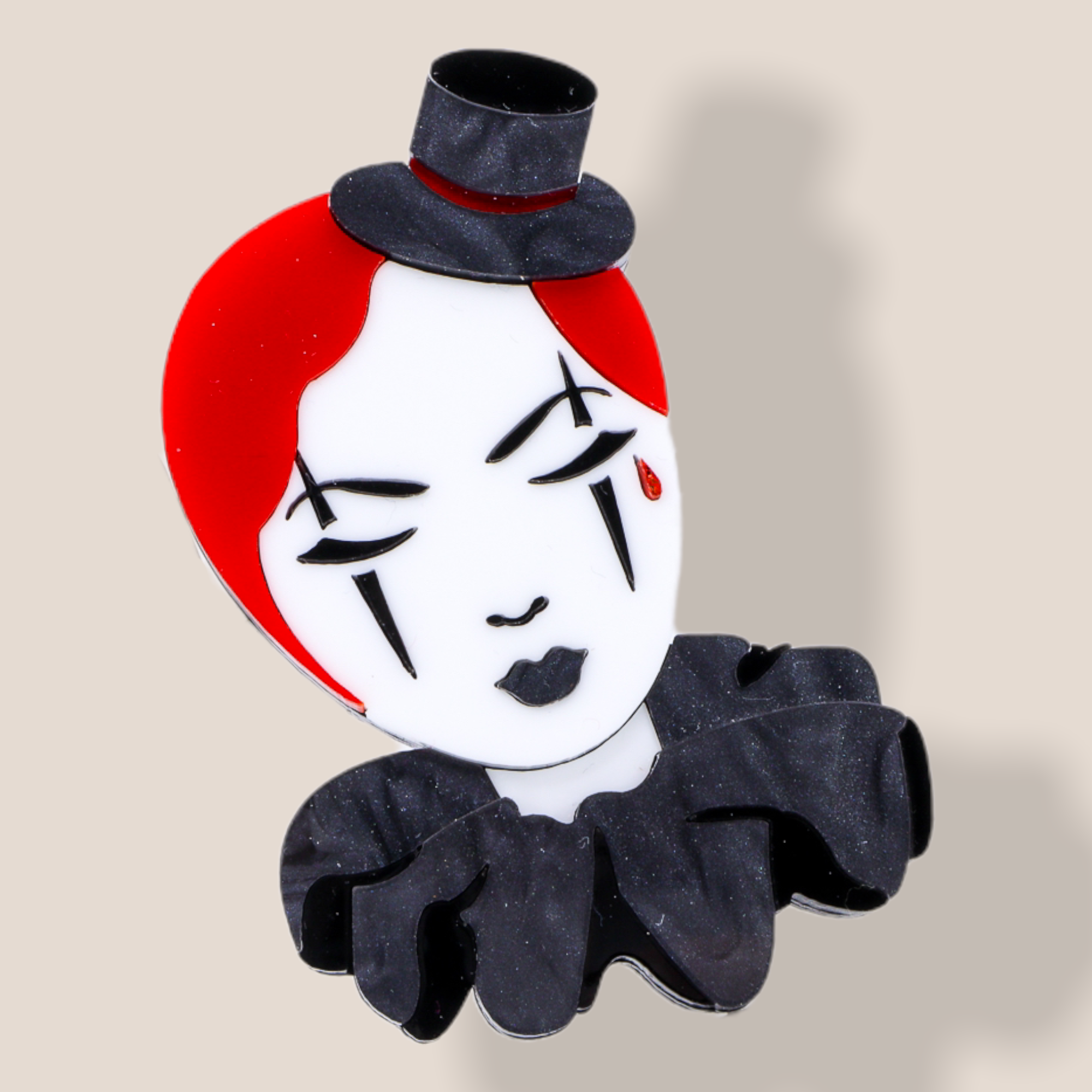 Danilova Jewellery, Deer Arrow, Acrylic Plastic Brooch2.PNG