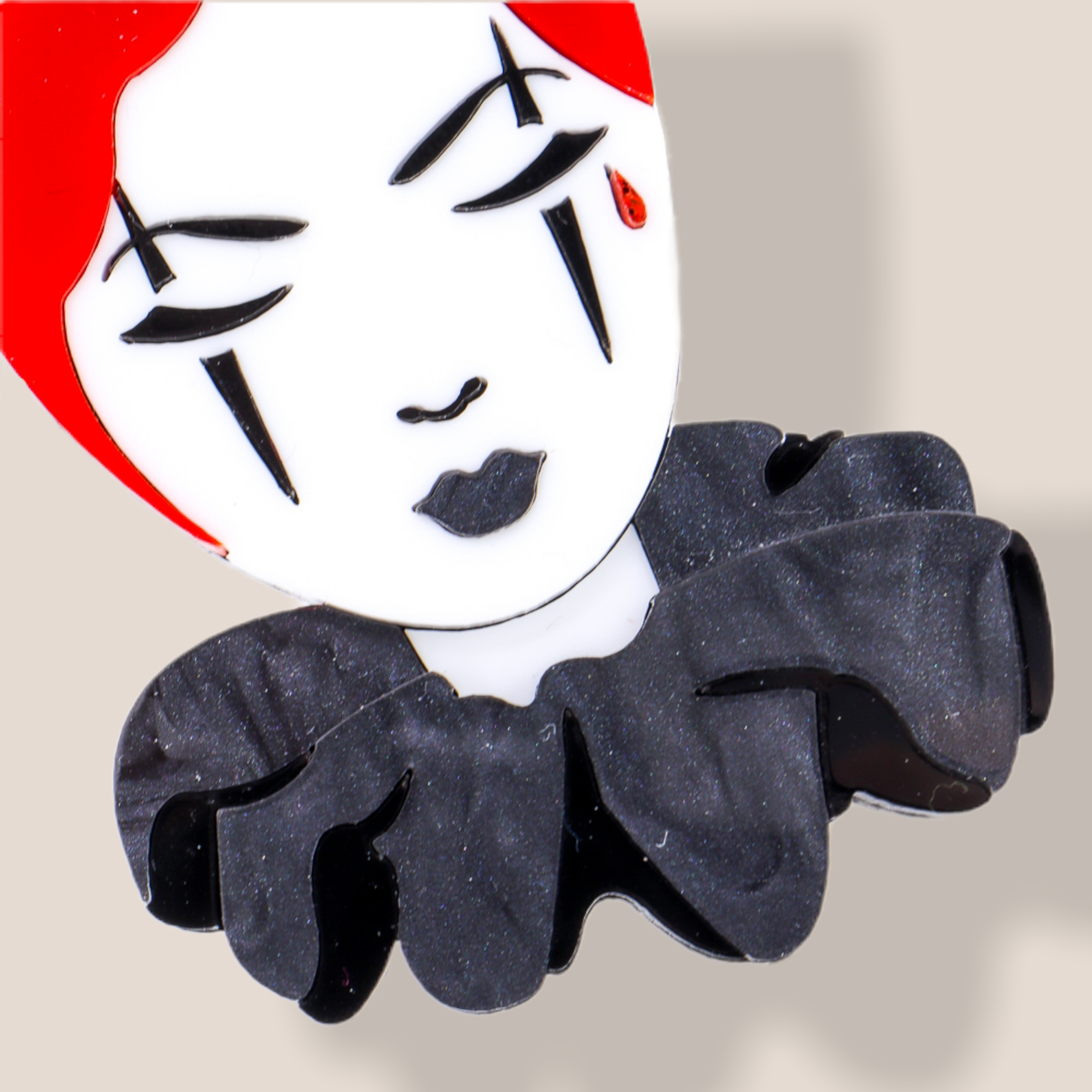 Danilova Jewellery, Deer Arrow, Acrylic Plastic Brooch4.PNG