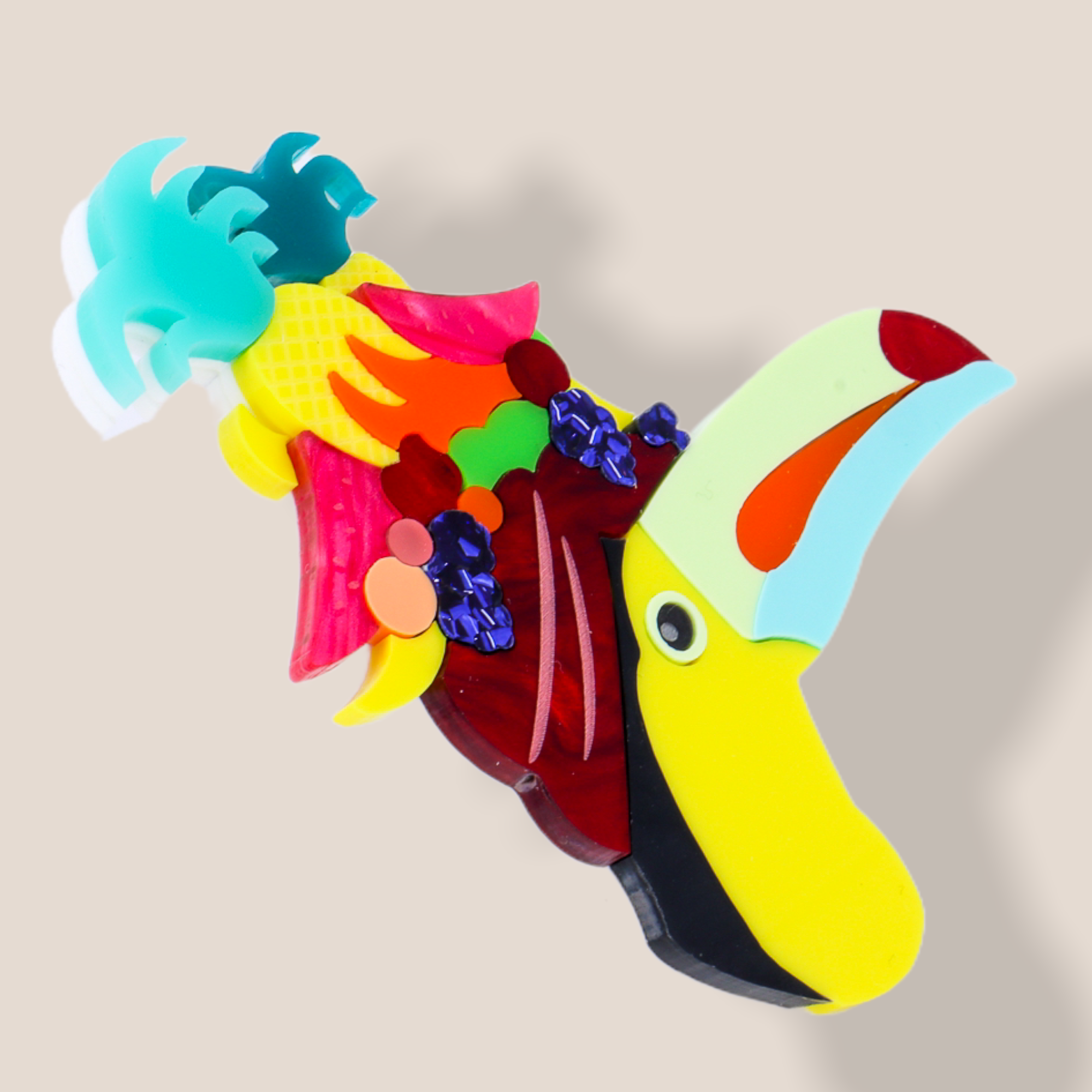 Danilova Jewellery, Deer Arrow, Acrylic Plastic Brooch4.PNG