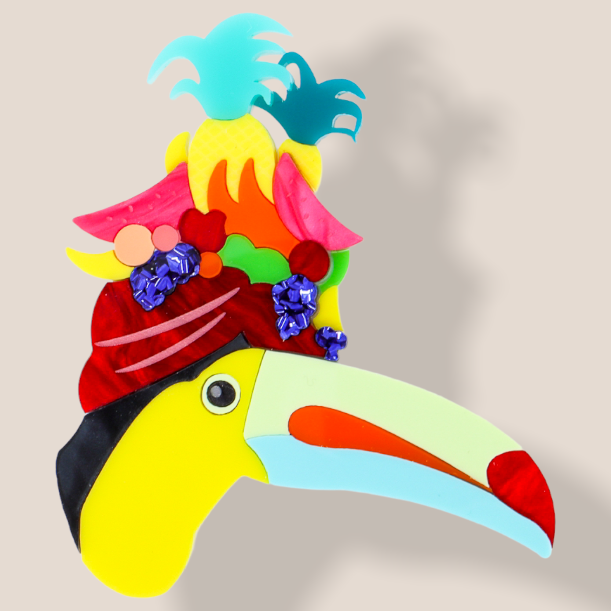 Danilova Jewellery, Deer Arrow, Acrylic Plastic Brooch7.PNG