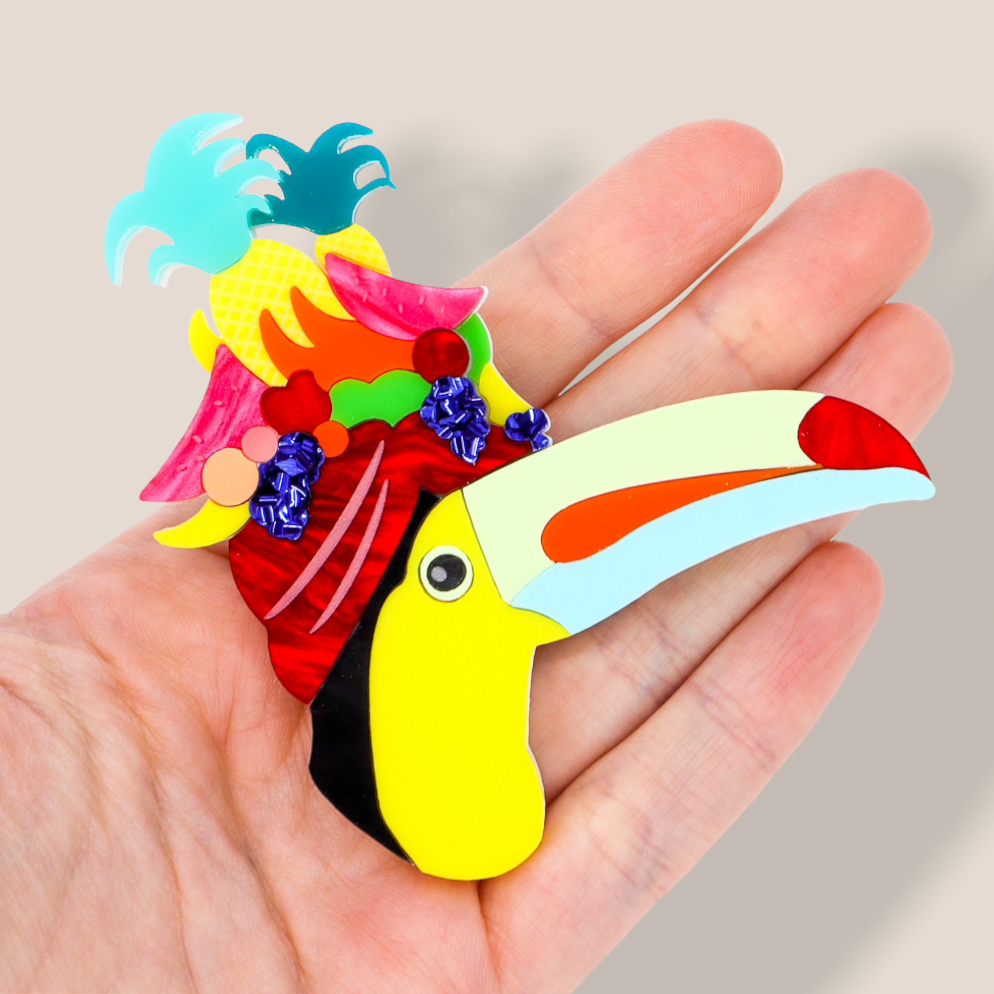 Danilova Jewellery, Deer Arrow, Acrylic Plastic Brooch10.PNG
