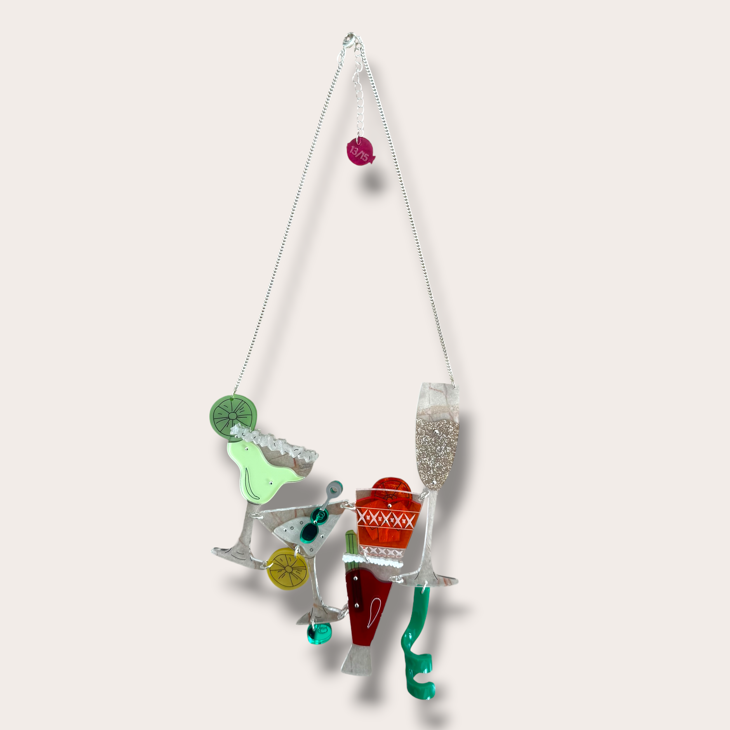 Danilova, La Vidriola, Cheers! Fancy a Cocktail?, Acrylic Necklace6.PNG