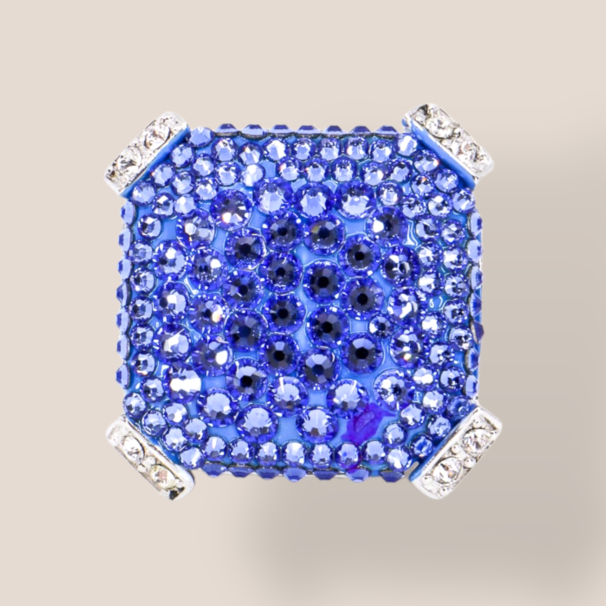 Judith Leiber, Christo Color Pave, Cocktail Ring, Size N