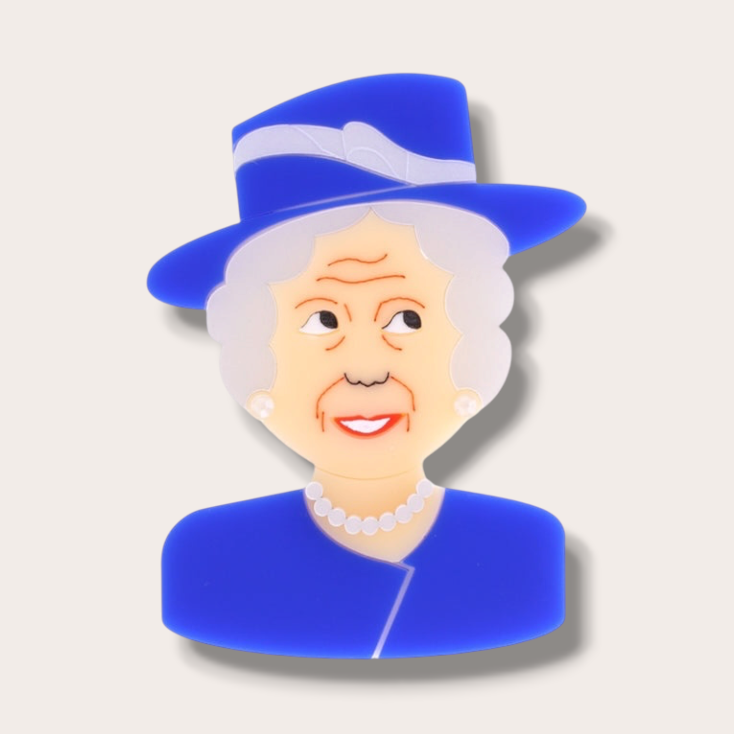 La Vidriola, Colourful Queen, Acrylic Brooch in Blue
