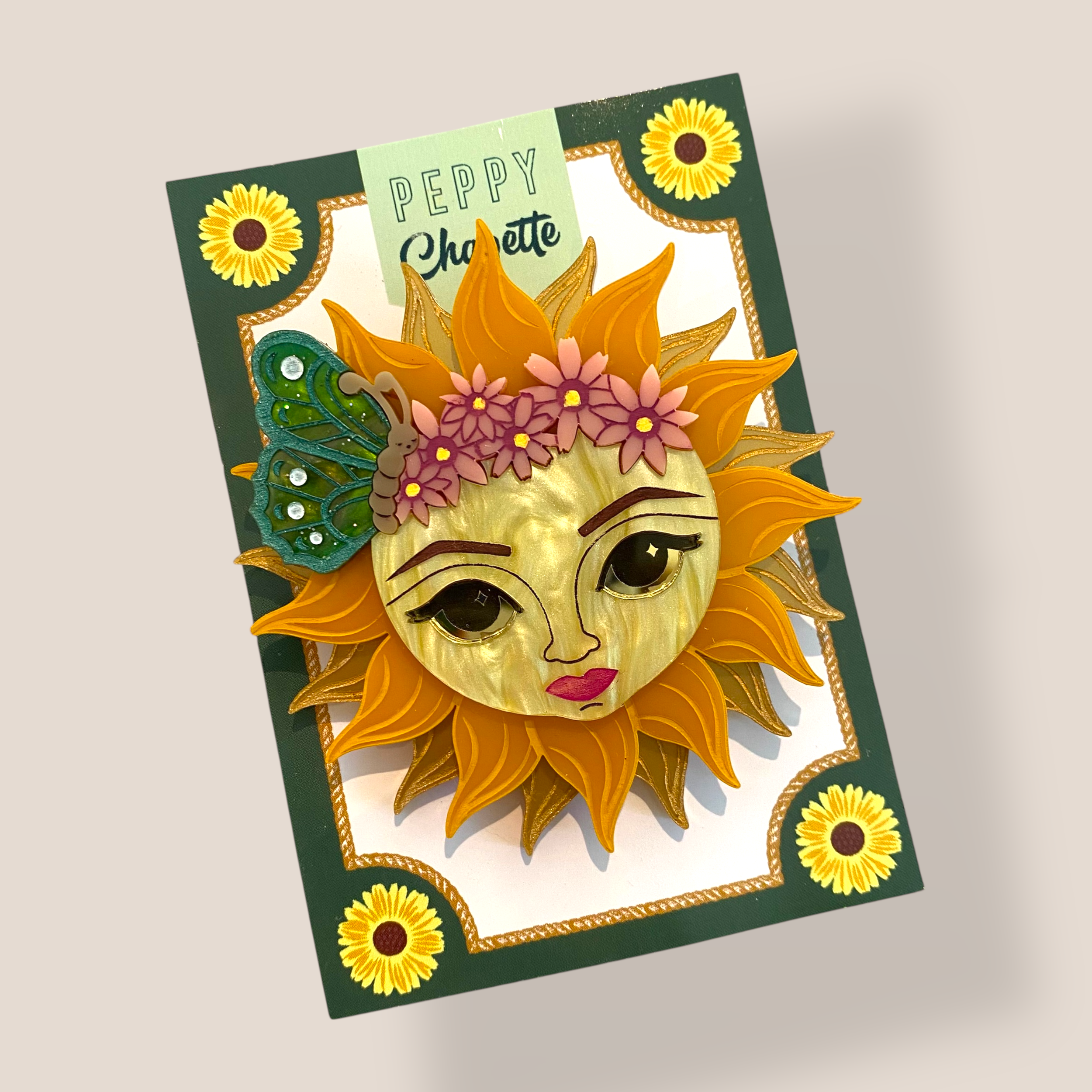 Danilova Jewellery, Peppy Chapette, Butterfly Sunrise (2023) Acrylic Brooch5.png
