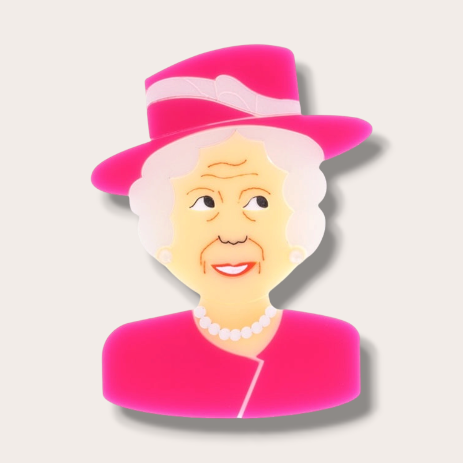 Danilova, La Vidriola, Colourful Queen, Acrylic Brooch in Fucsia1.PNG