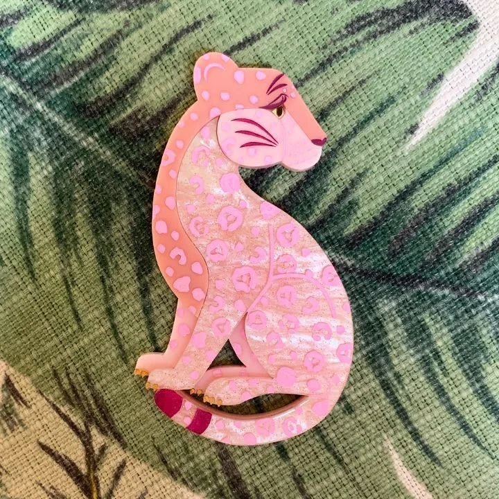 Danilova Jewellery, Peppy Chapette, Jeanie Jaguar (2022) Acrylic Brooch1.jpg