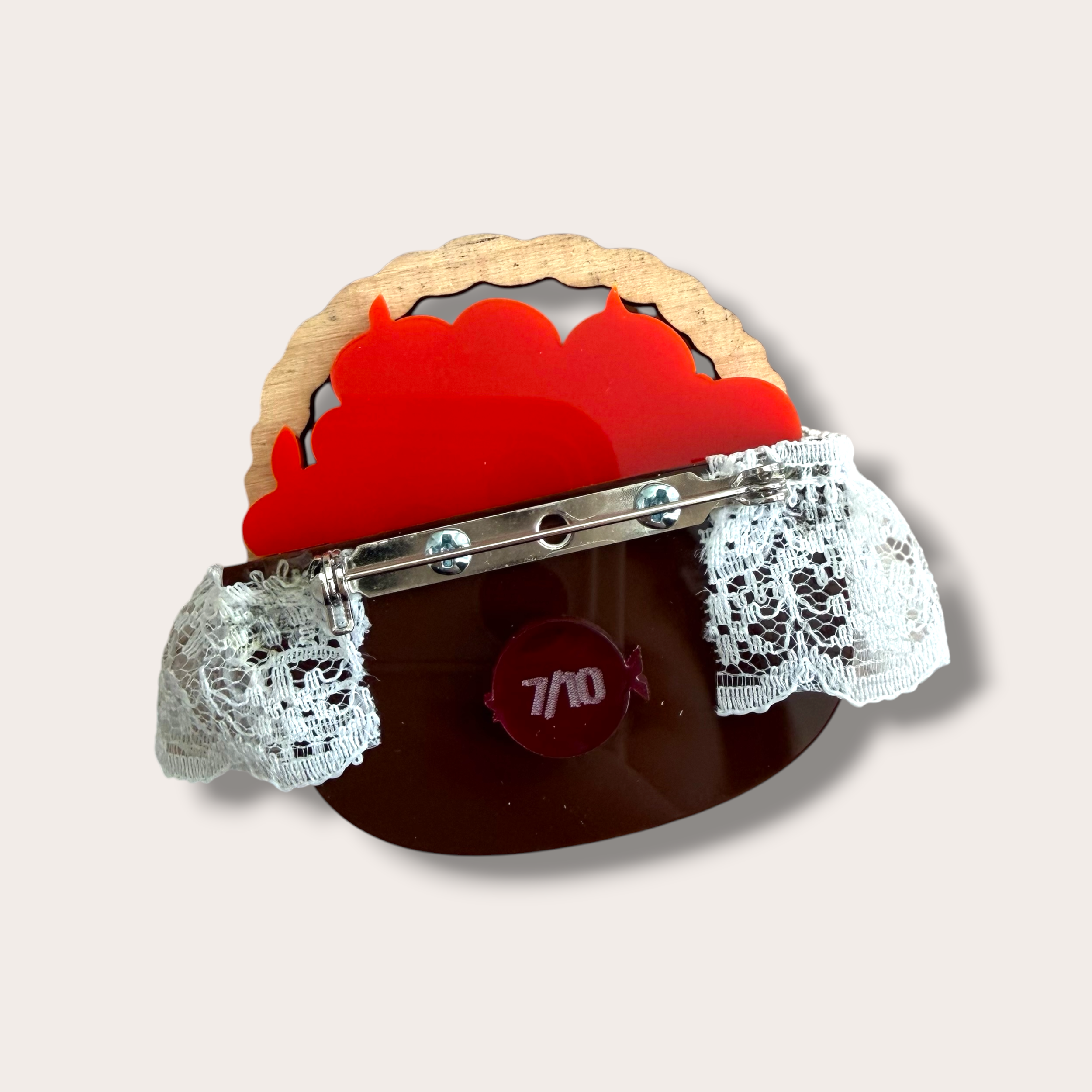 Danilova, La Vidriola, What’s in my Basket?, Acrylic Interactive Brooch5.PNG