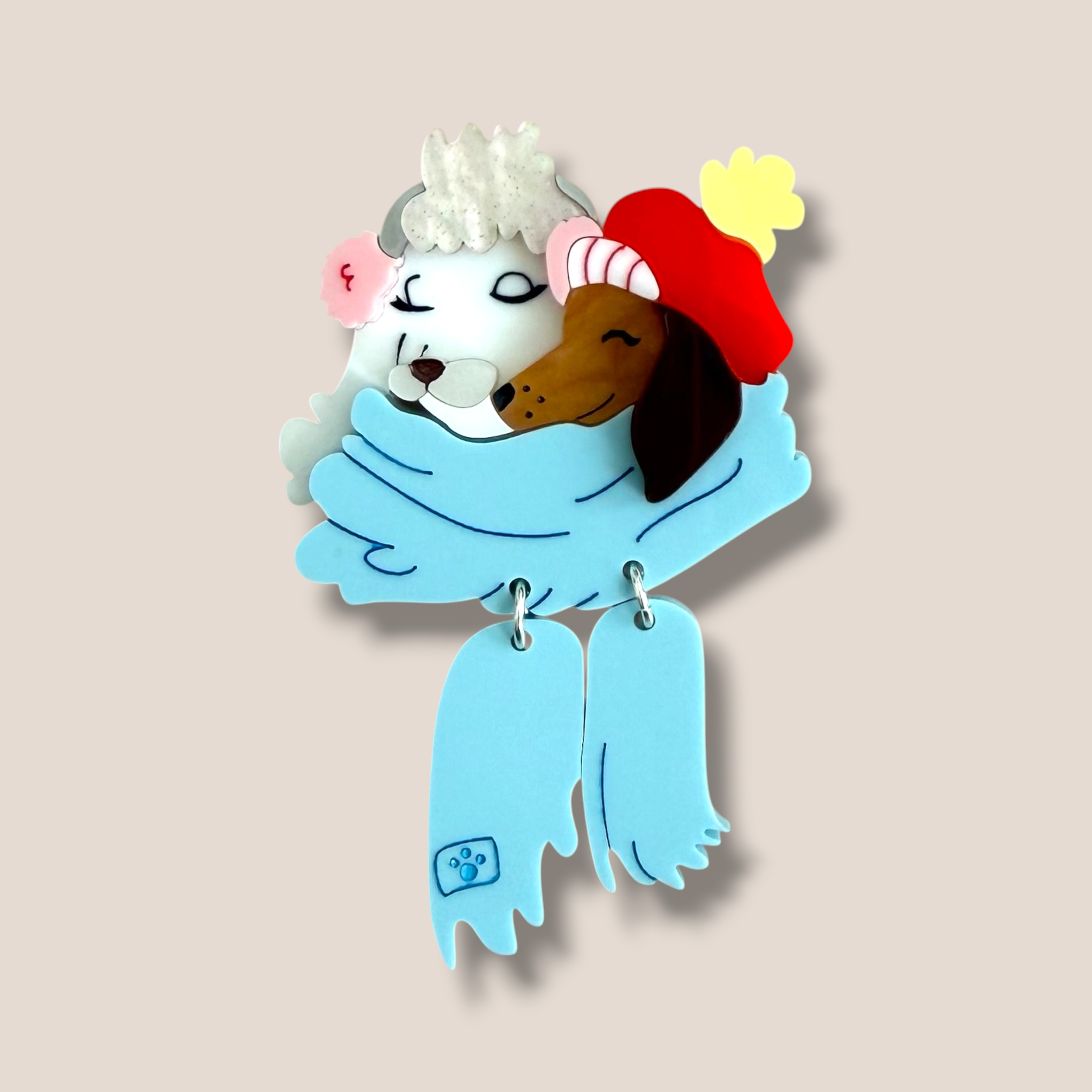 La Vidriola, Gotta Keep Warm!, Acrylic Brooch