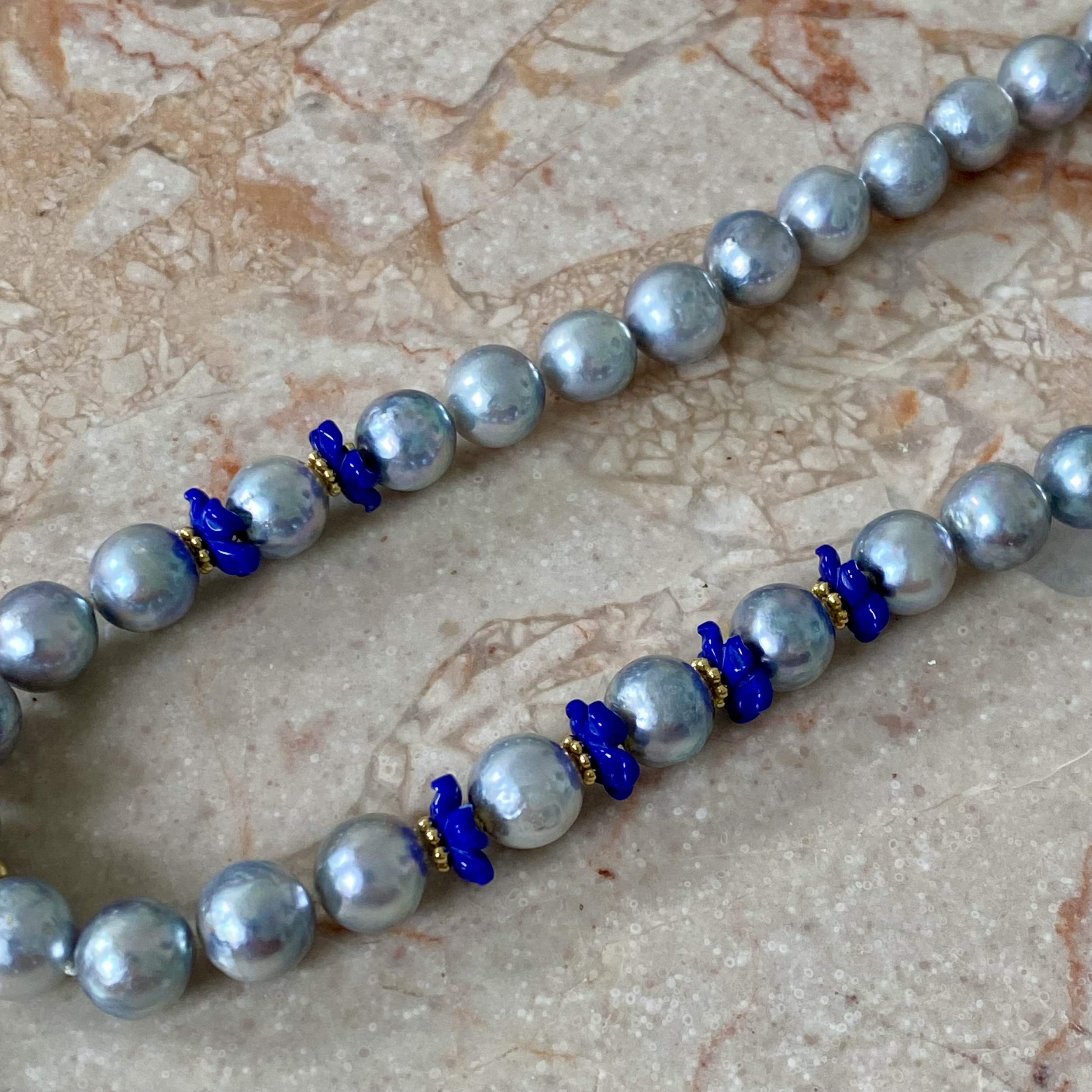 By Danilova, Blue Akoya Pearl & Lazurite Pendant, Necklace6.png