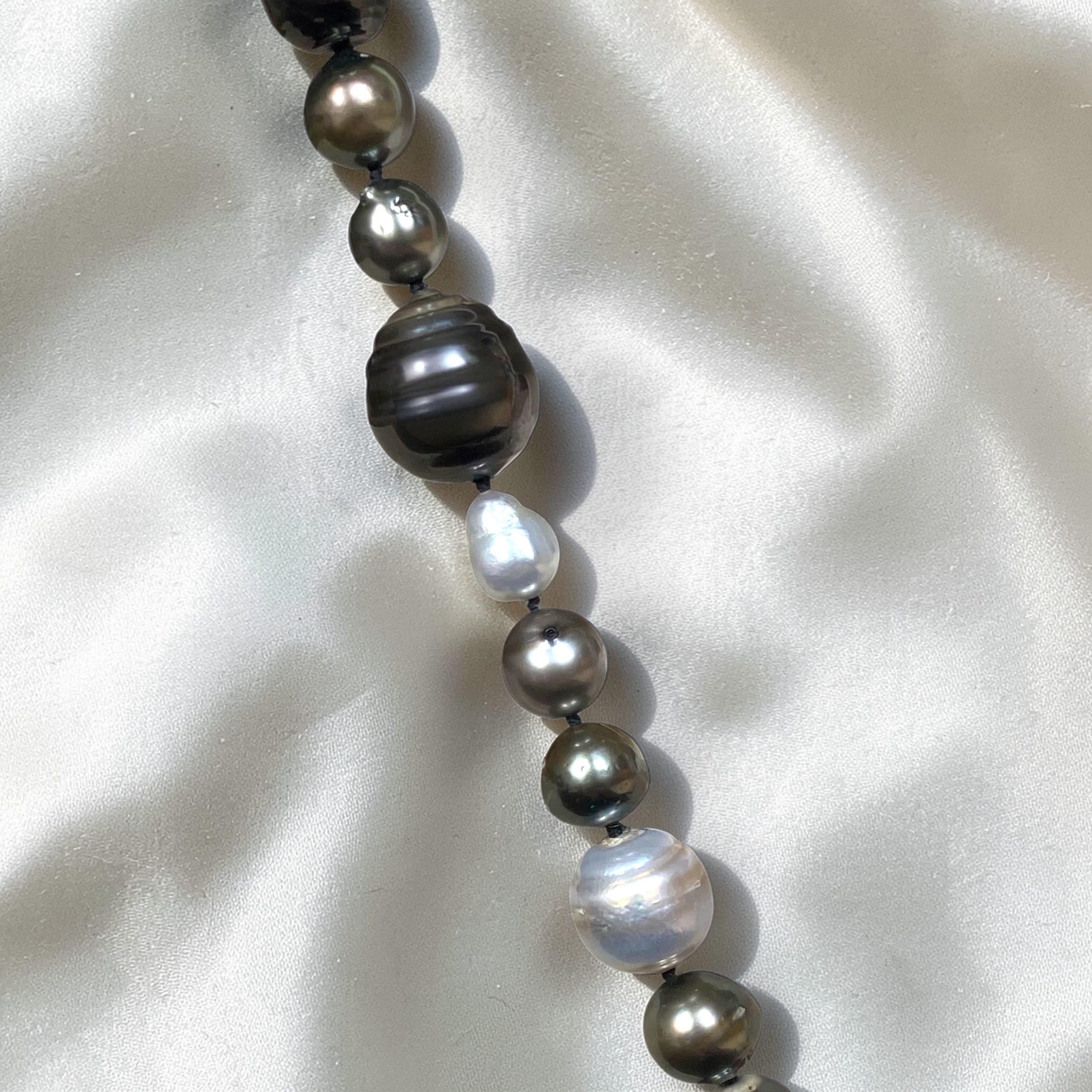 By Danilova, Multi Peacock Pearl, Rope Length Necklace3.PNG