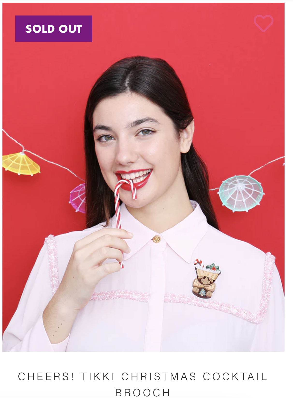 Danilova, La Vidriola, Cheers! Tikki Christmas Cocktail, Acrylic Brooch:Pin5.png