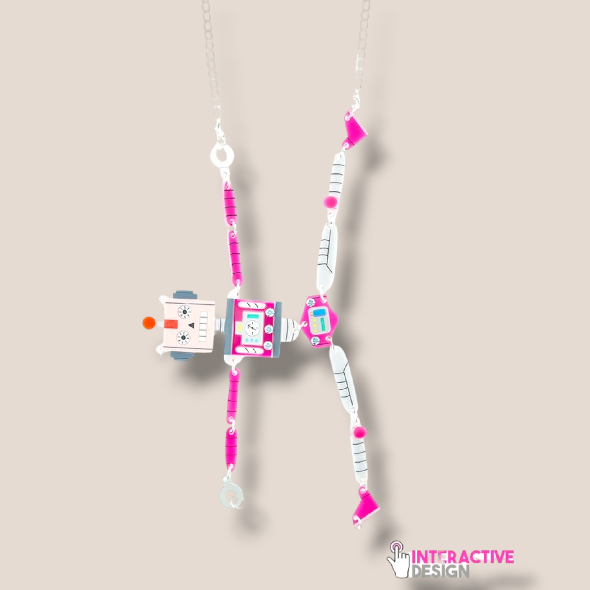 Danilova, La Vidriola, Gears the Robot, Interactive, Acrylic Necklace0.PNG