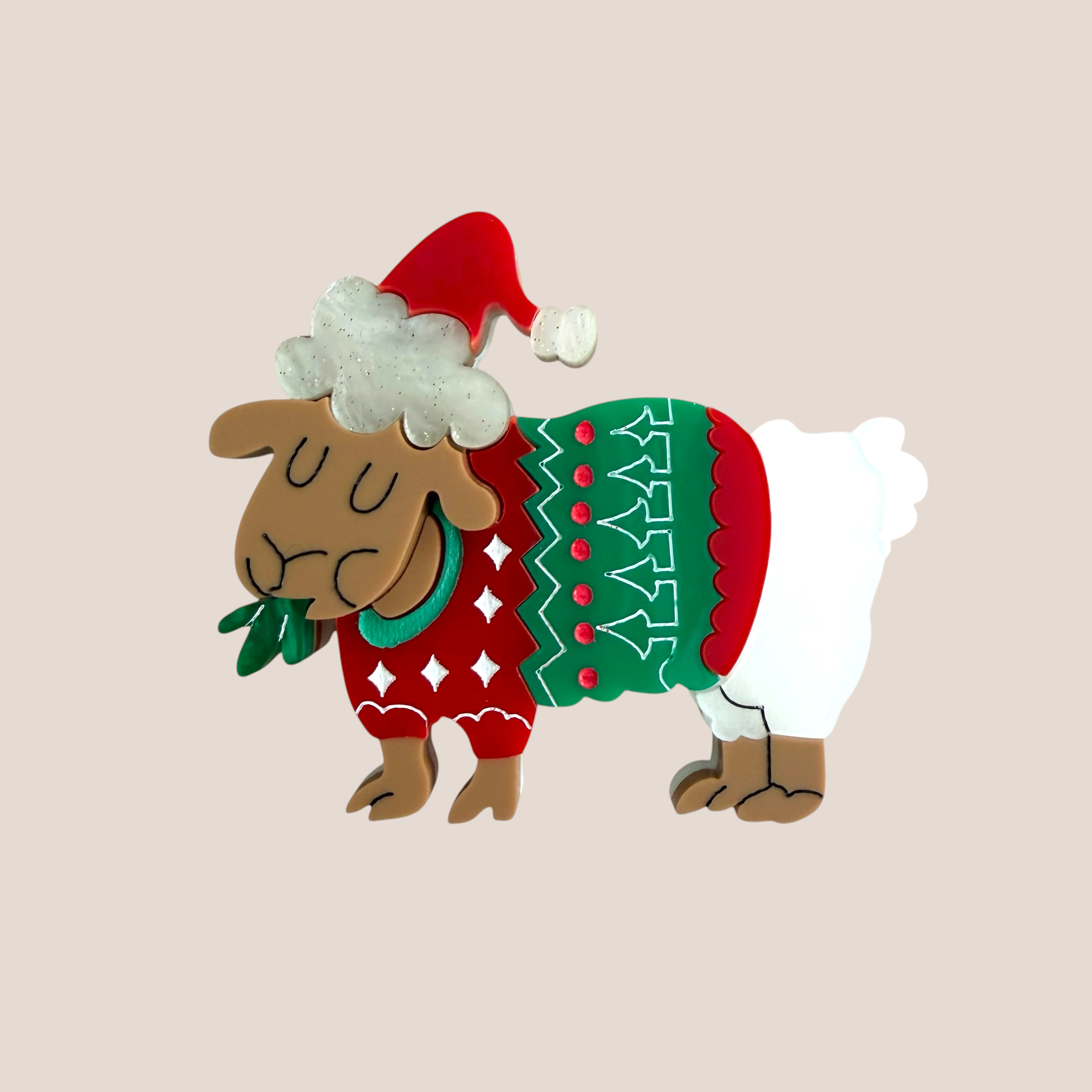 La Vidriola, My Sheepy Jumper, Acrylic Brooch/Pin