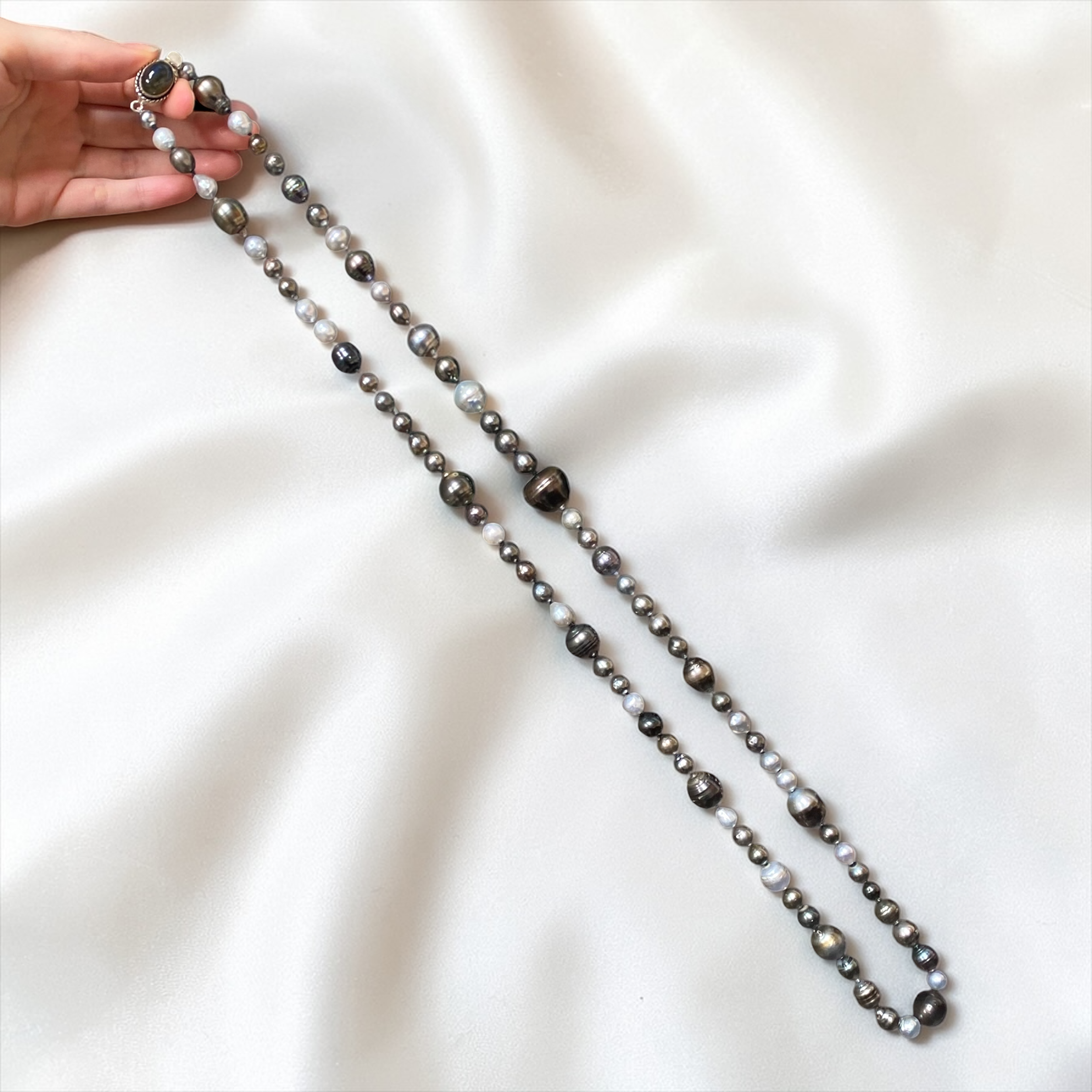 By Danilova, Multi Peacock Pearl, Rope Length Necklace30.PNG