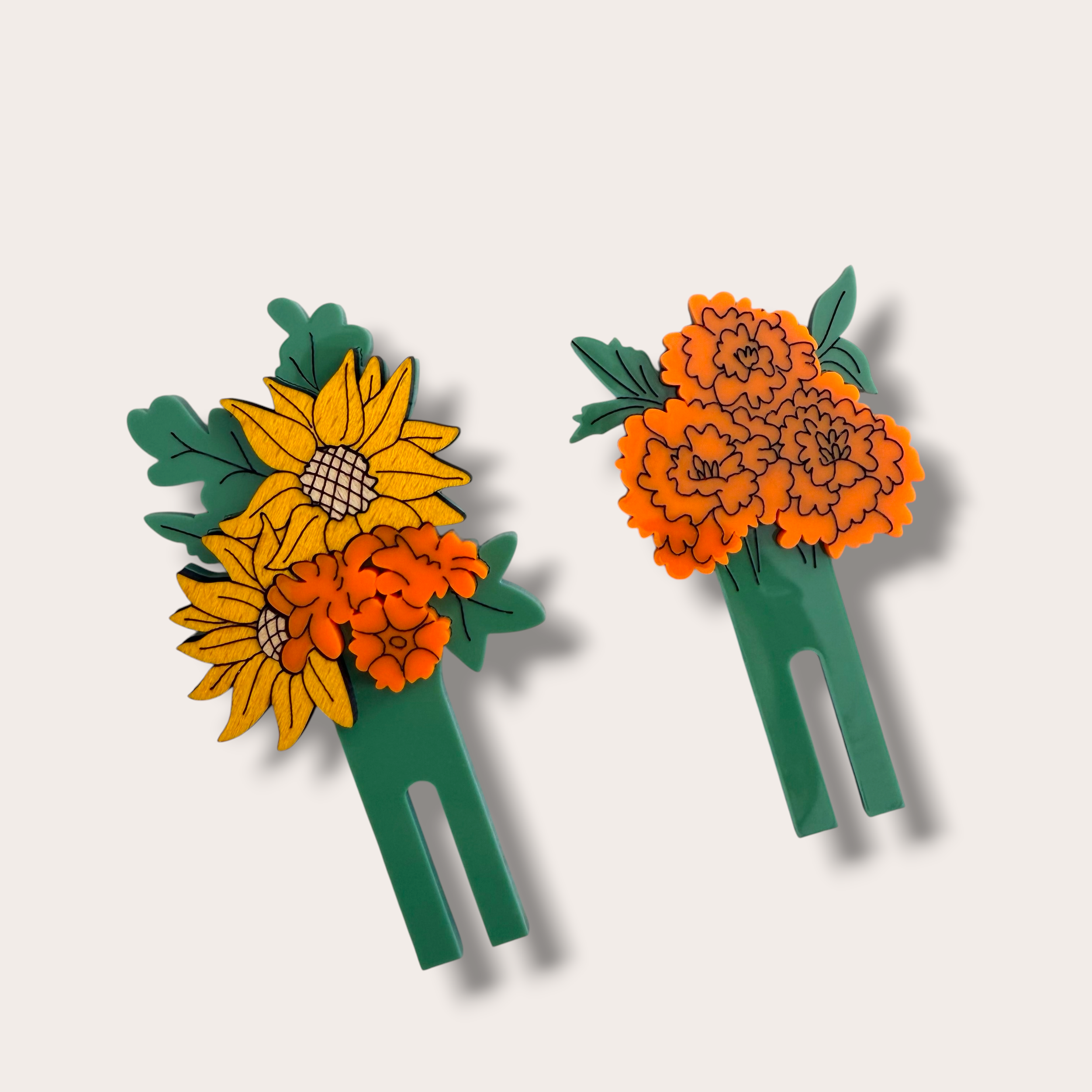 Danilova, La Vidriola, Autumn Flower Inserts for Flower Vase Acrylic Brooch1.PNG