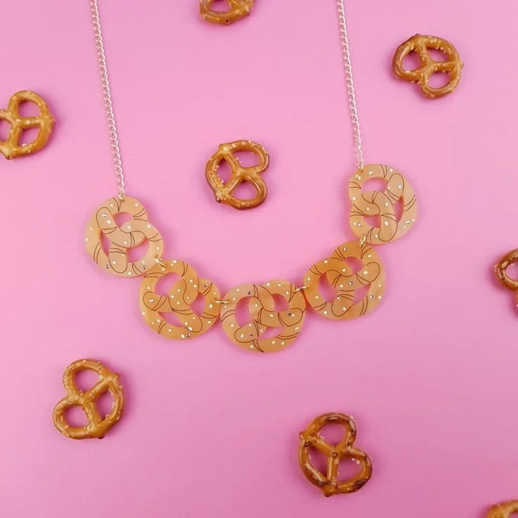 Danilova, La Vidriola, Pretzel, Acrylic Necklace0.jpg