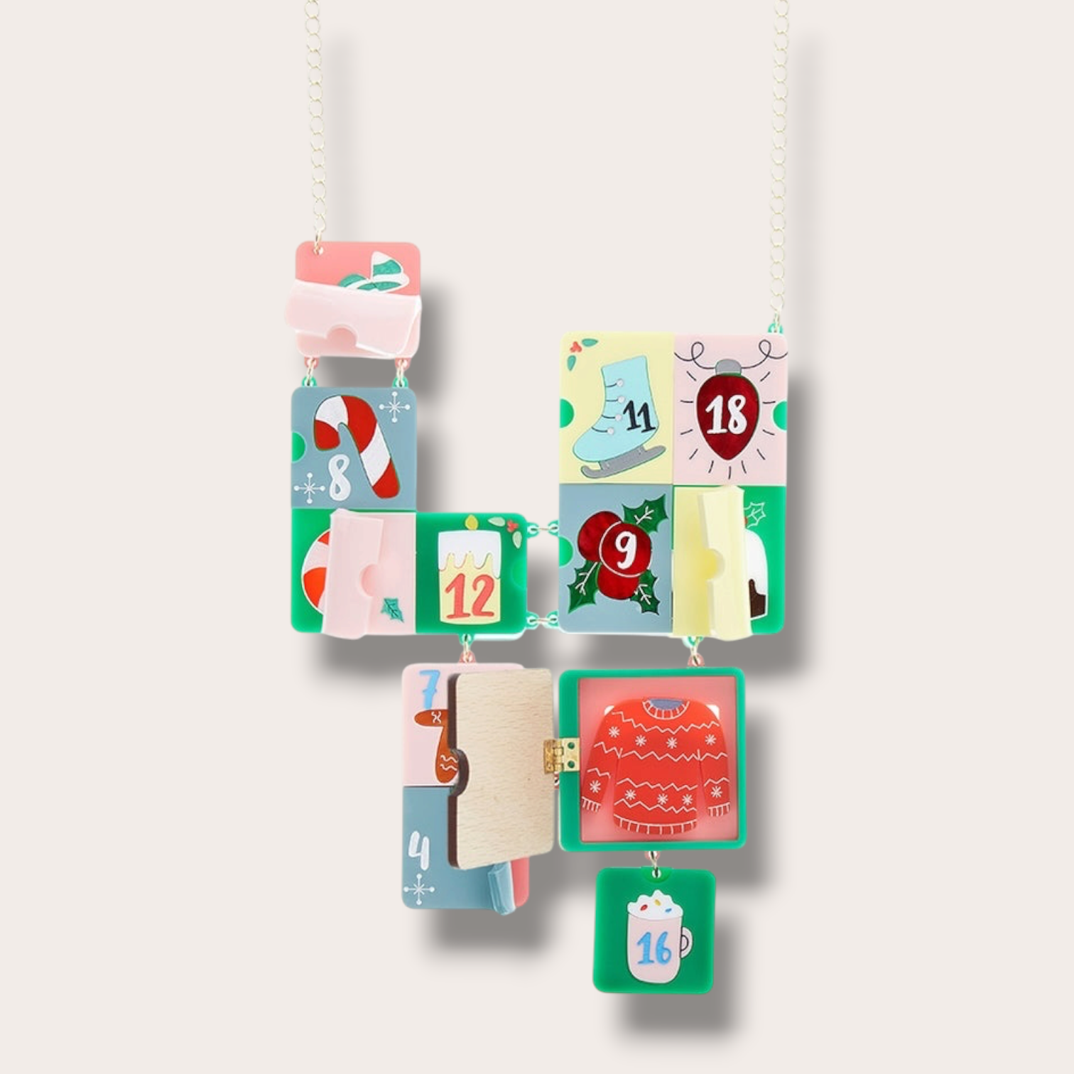 Danilova, La Vidriola, Advent Calendar Goodies, Interactive, Acrylic Statement Necklace1.PNG