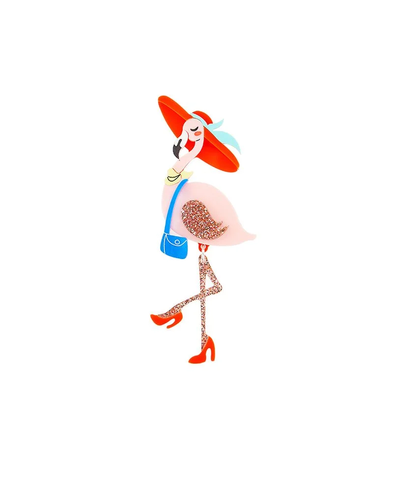 Danilova, La Vidriola, Fancy Flamingo, Acrylic Brooch0.jpg
