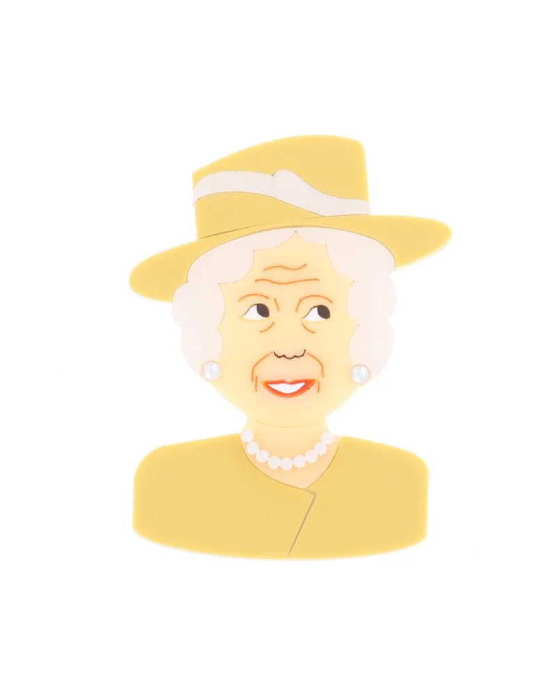 Danilova, La Vidriola, Colourful Queen, Acrylic Brooch in Mustard0.jpg