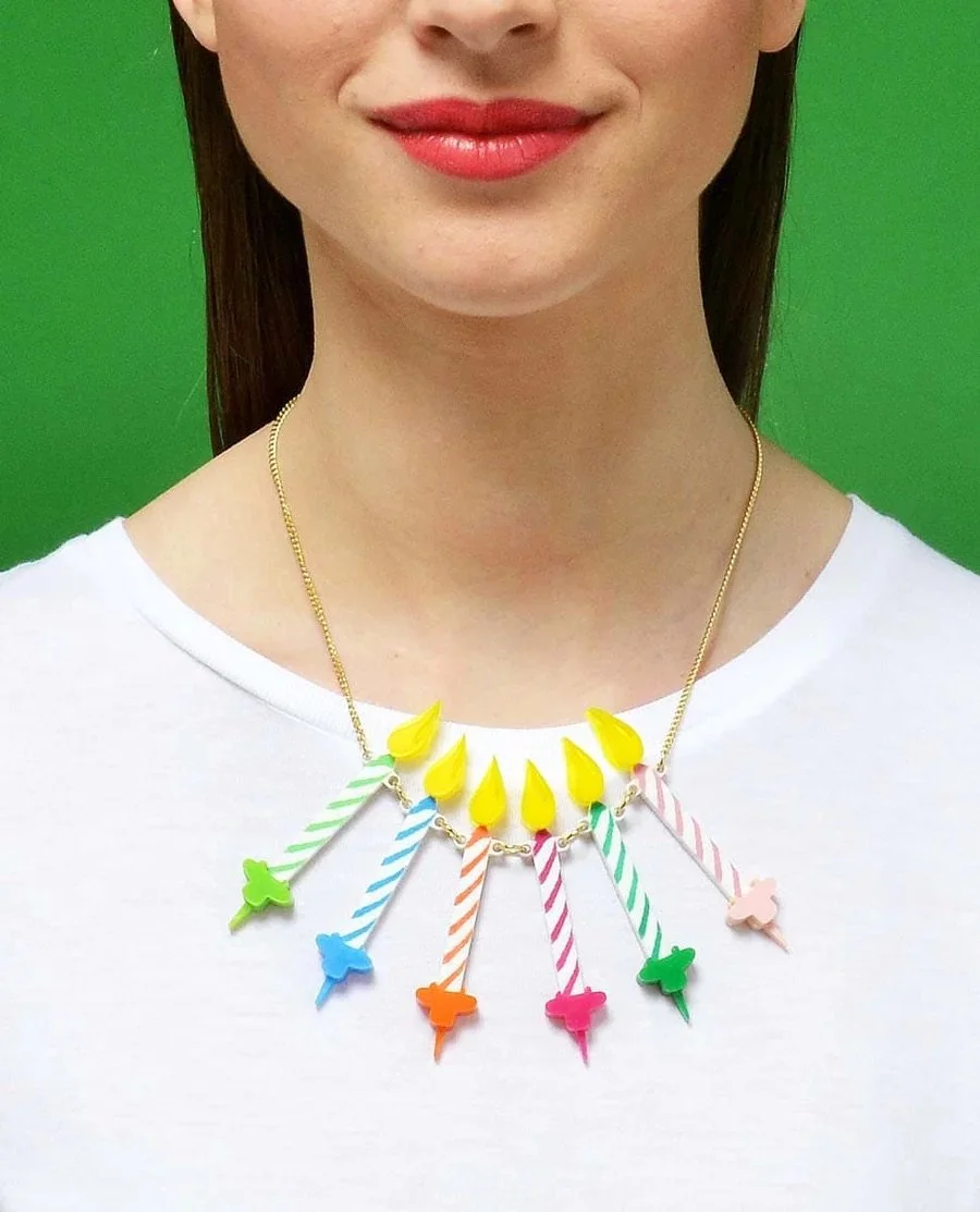 Danilova, La Vidriola, Happy Birthday, Acrylic Necklace2.jpeg