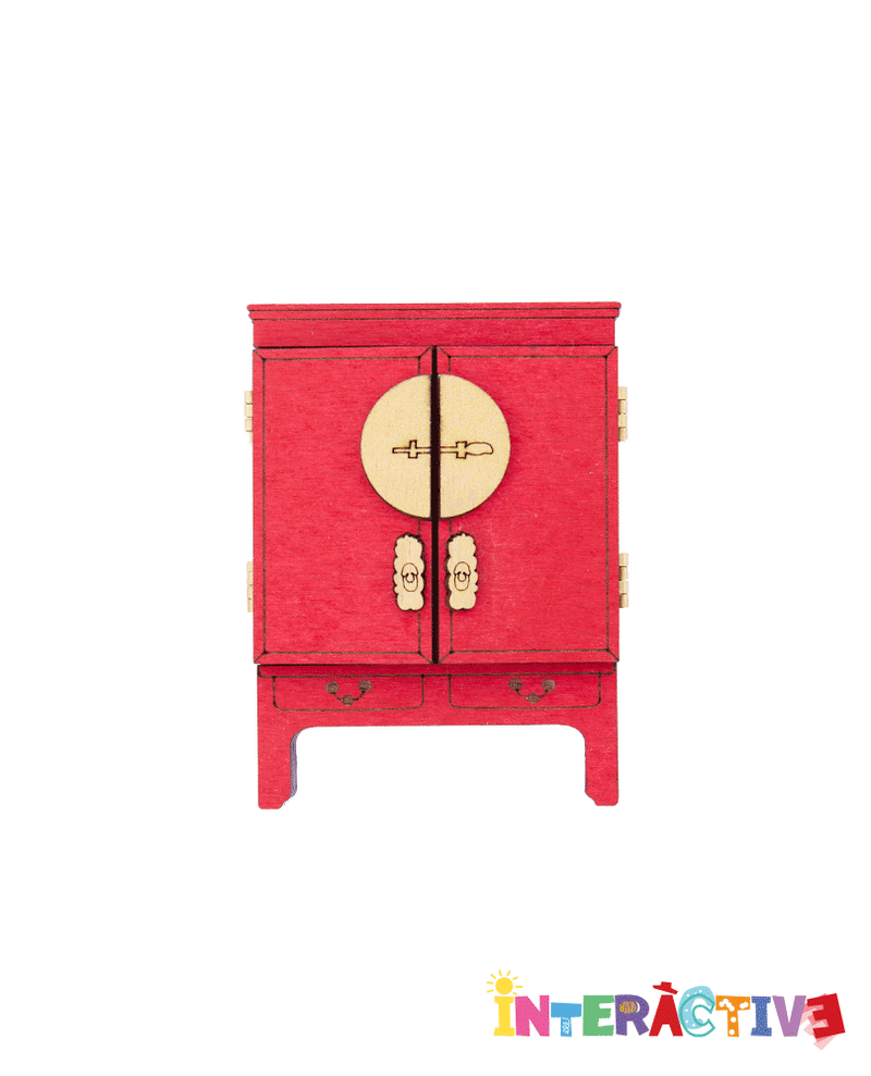 La Vidriola, Interactive, Chinese Traditional Cabinet, Acrylic Brooch