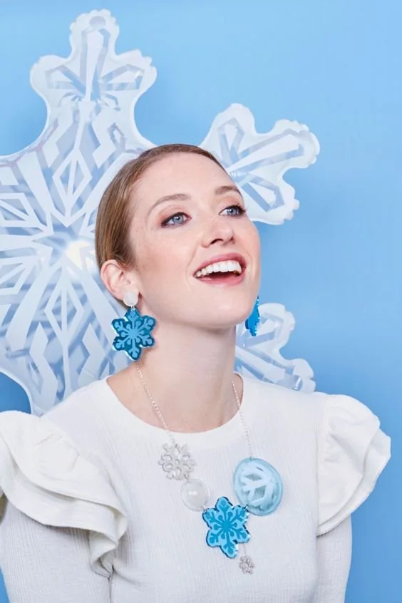 Danilova, La Vidriola, Snowflakes Falling on my Ears, Acrylic Earrings4.jpg