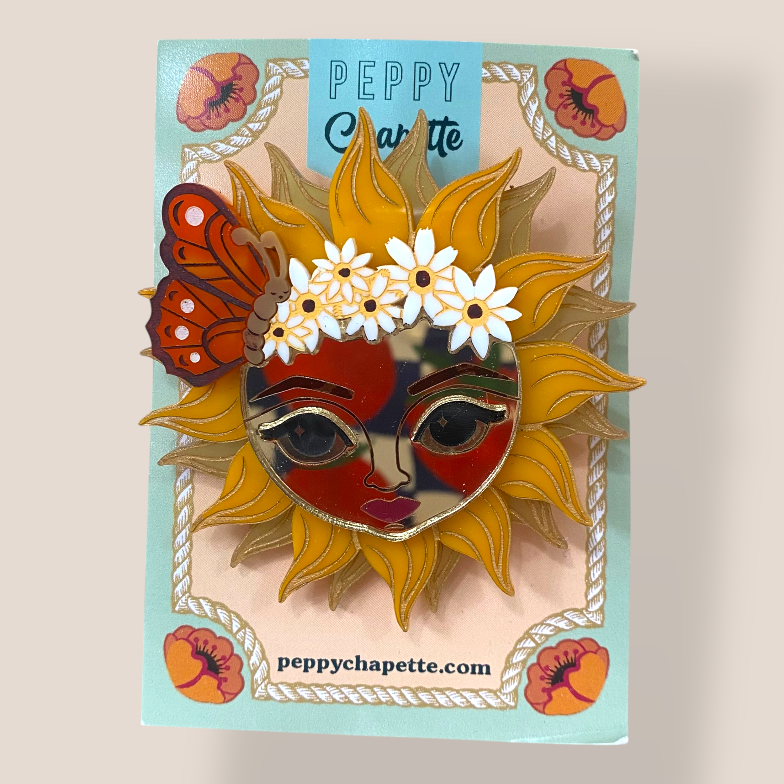 Danilova Jewellery, Peppy Chapette, Butterfly Sunrise (2020) Acrylic Brooch2.png