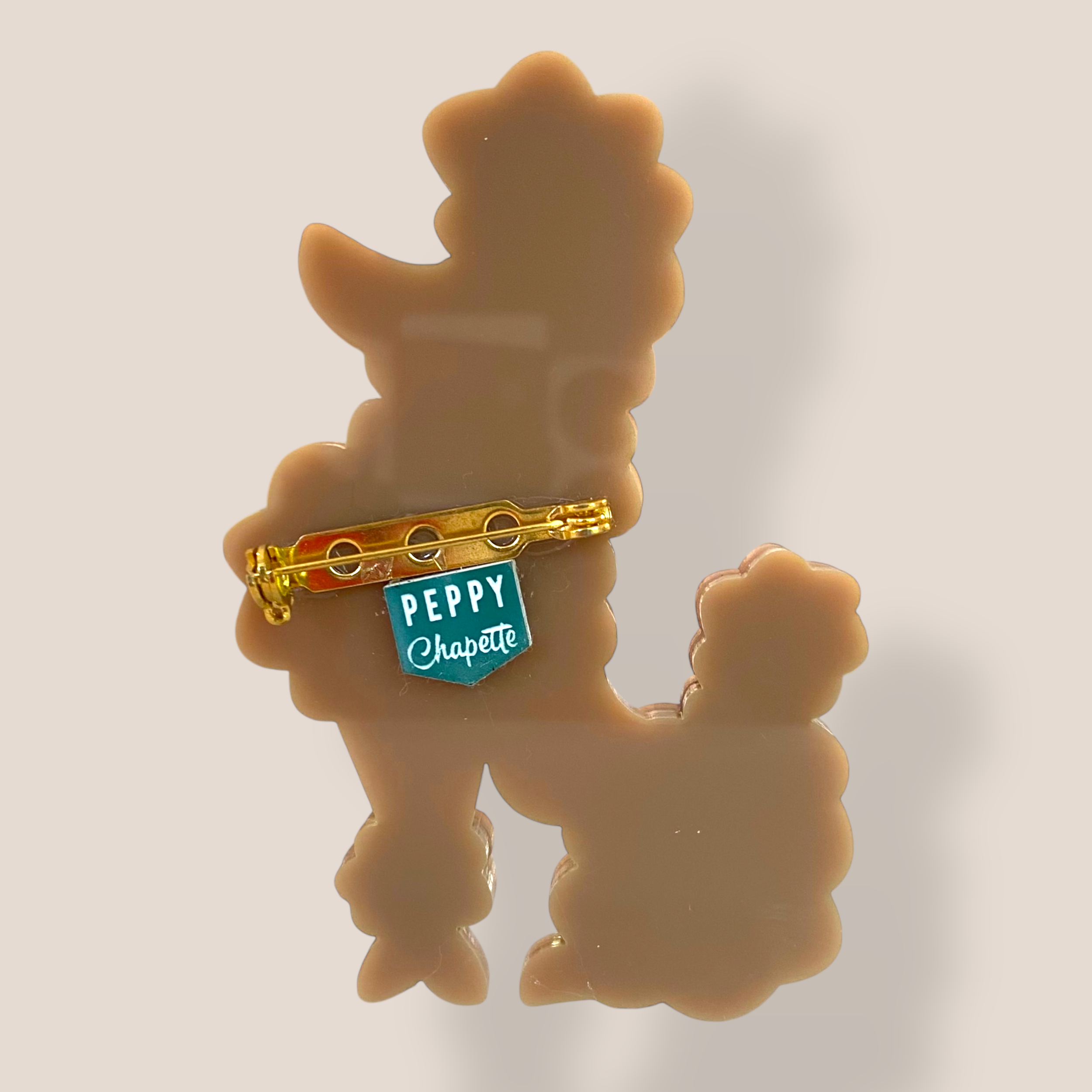 Danilova Jewellery, Peppy Chapette, Poodle Antoinette Brooch (2020) Acrylic Brooch4.png