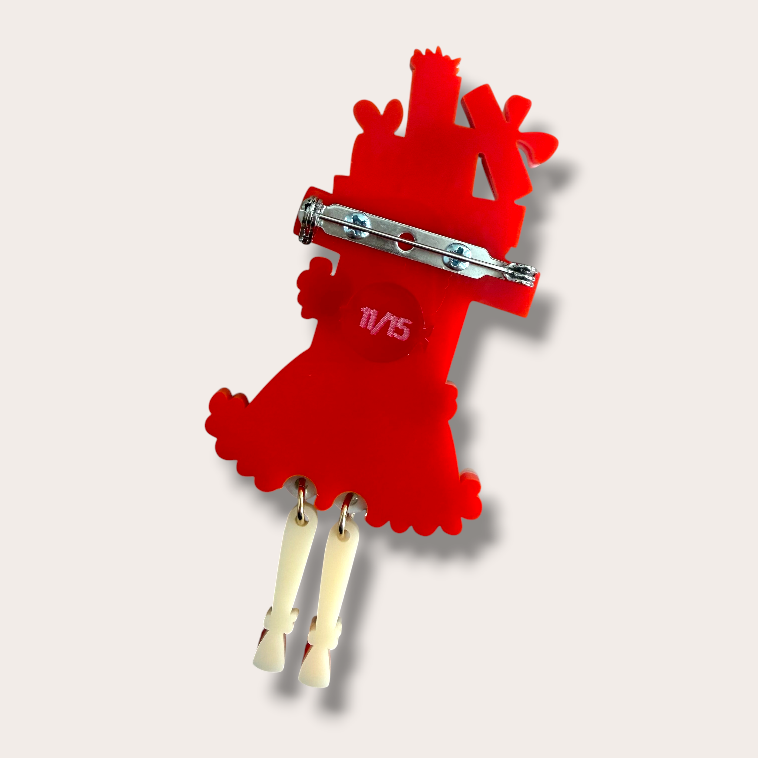 Danilova, La Vidriola, So Many Christmas Gifts!, Acrylic Brooch:Pin4.PNG